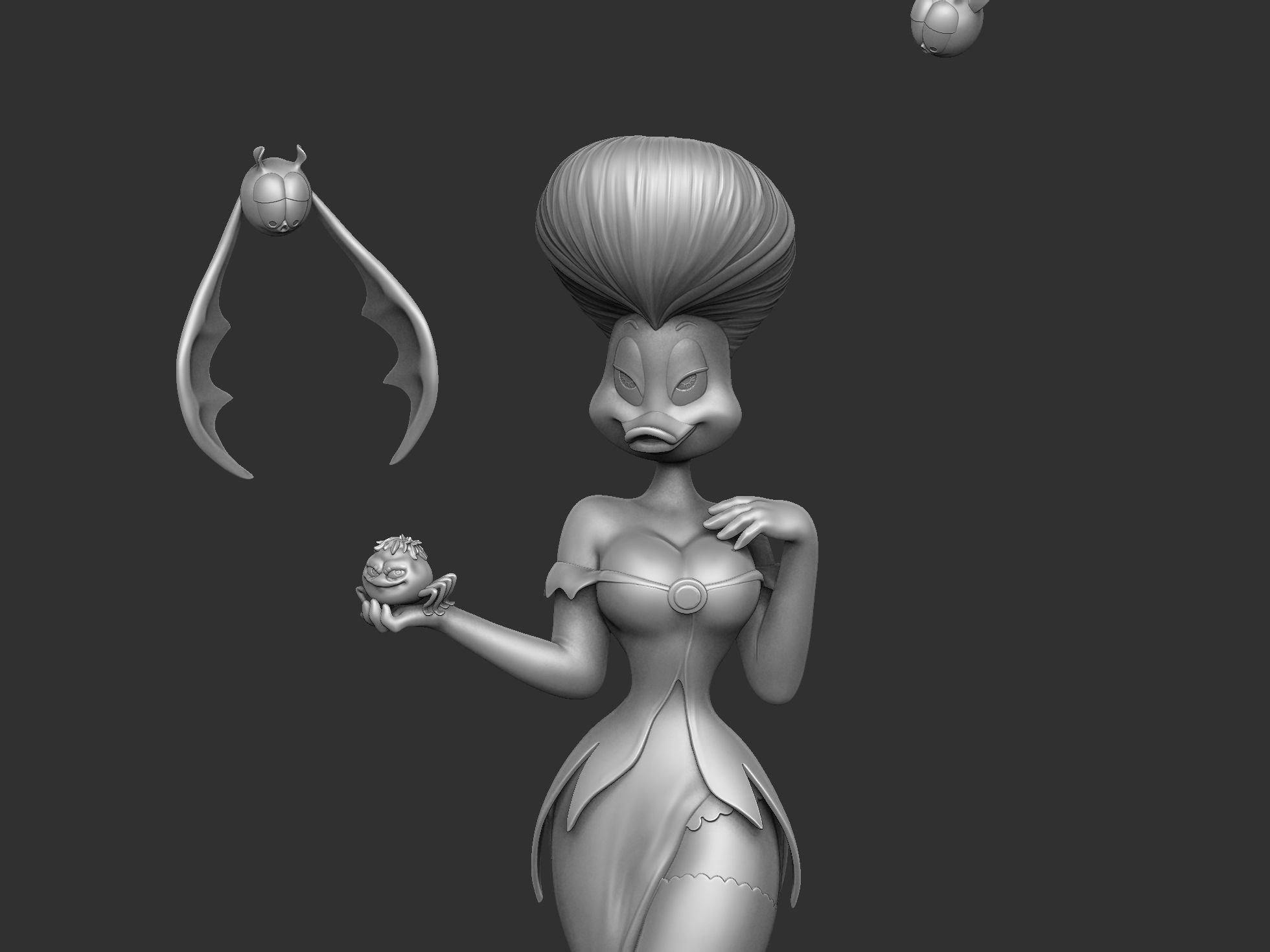 Morgana for 3d print STL 3D print model_3