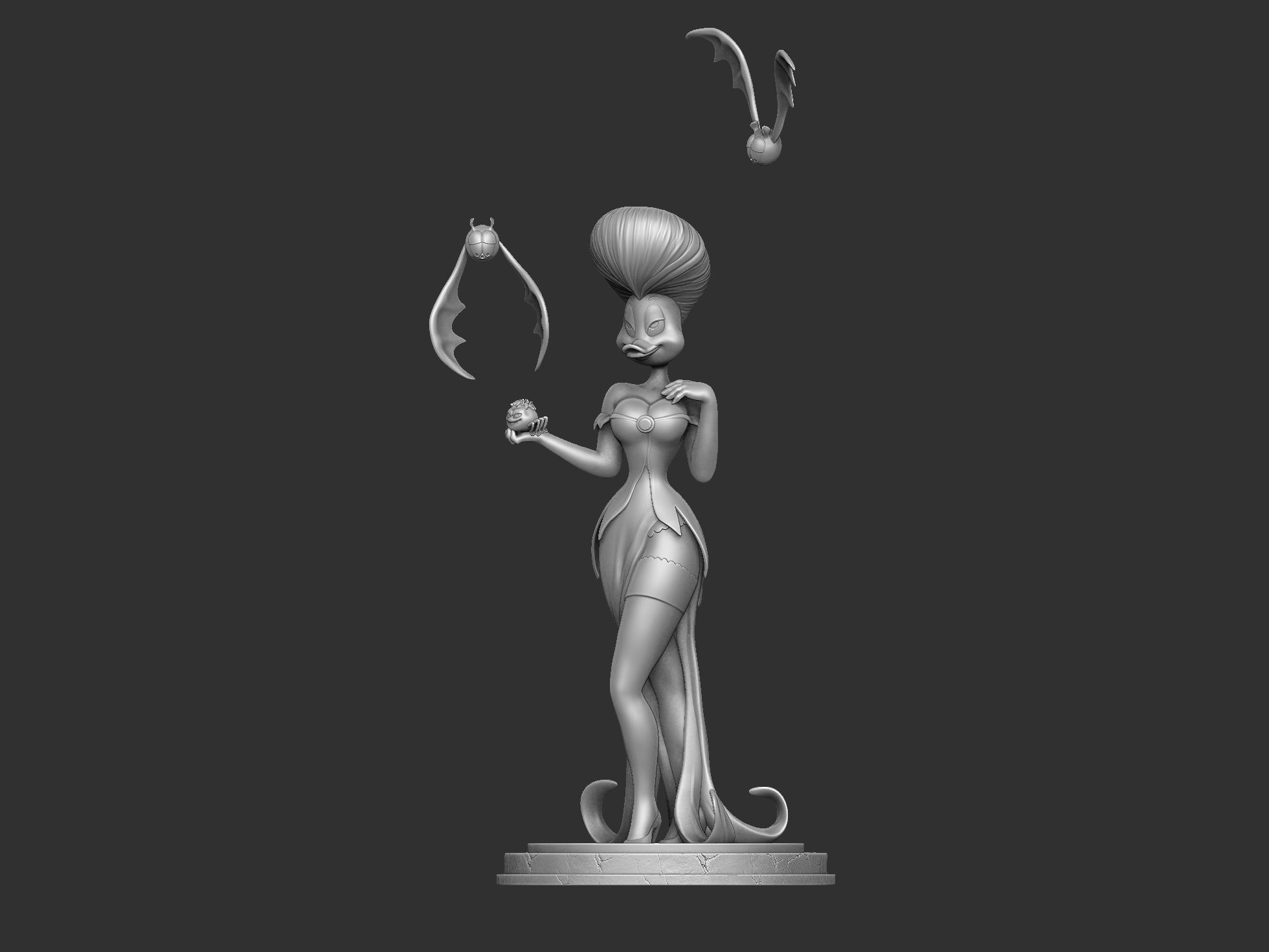 Morgana for 3d print STL 3D print model_12