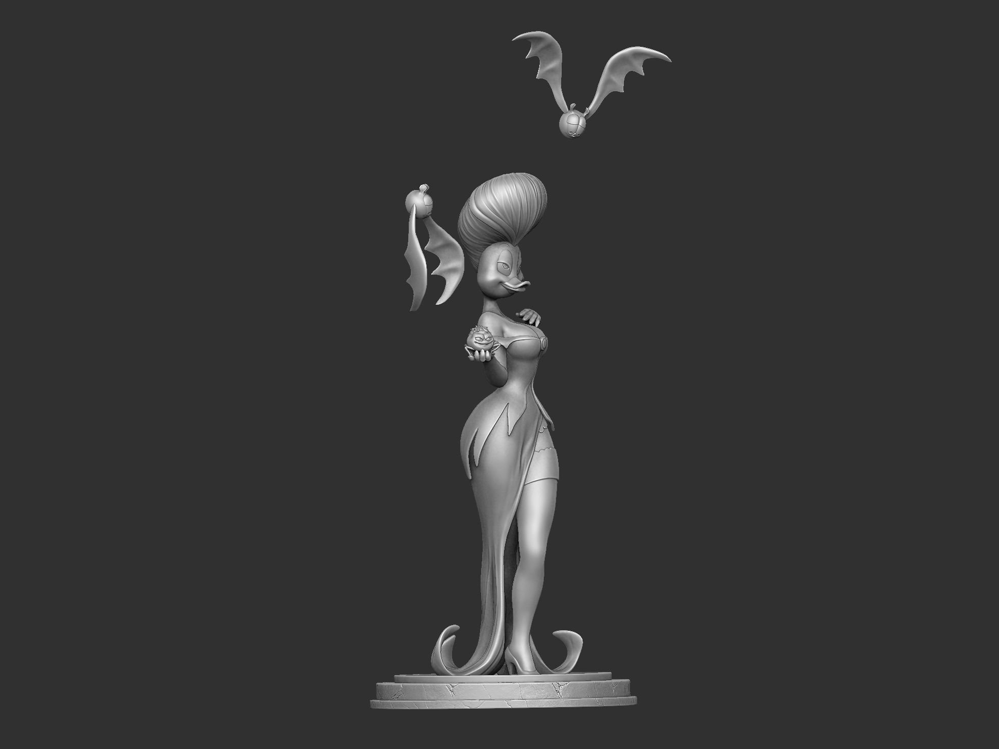 Morgana for 3d print STL 3D print model_20
