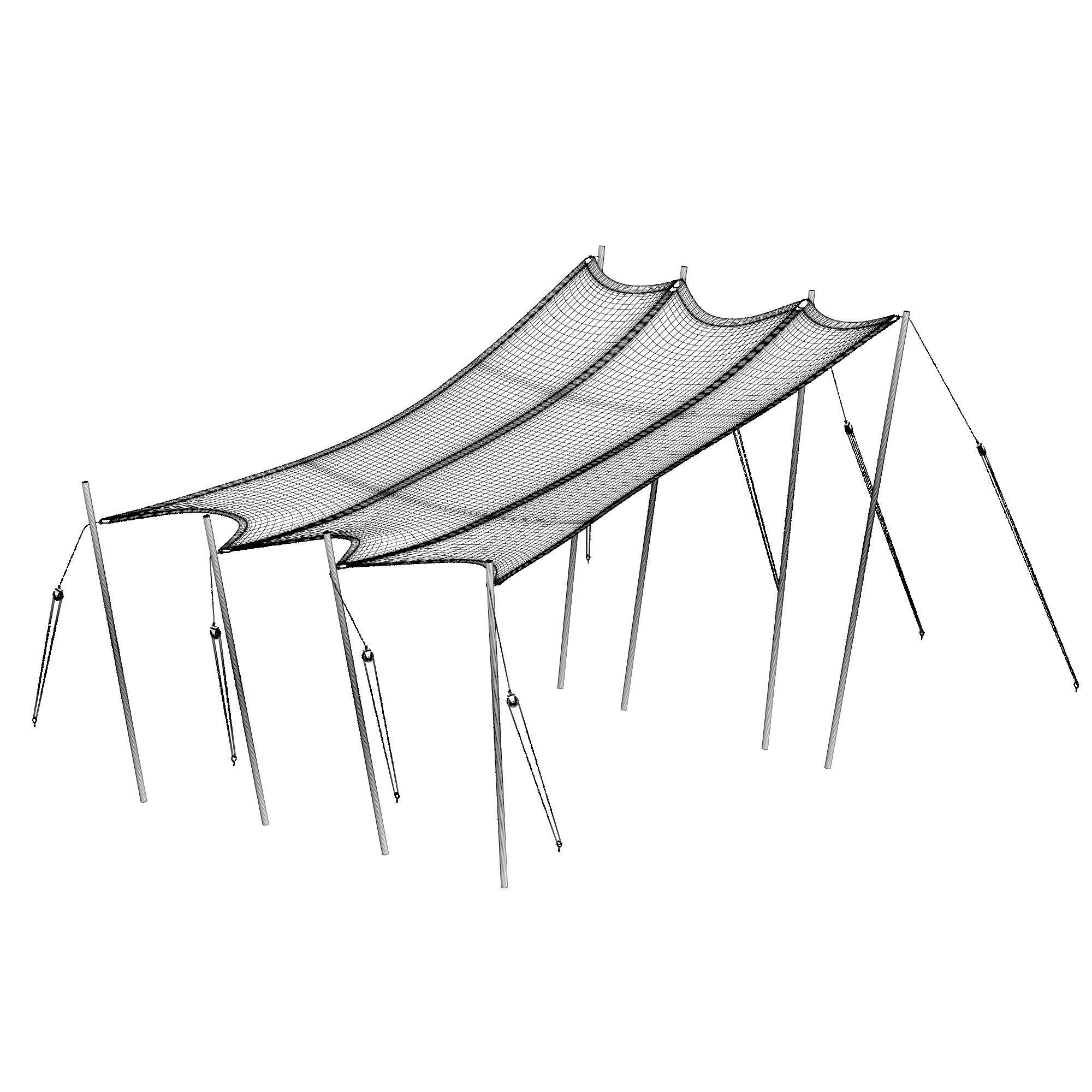 Outdoor Awning 3D model_5