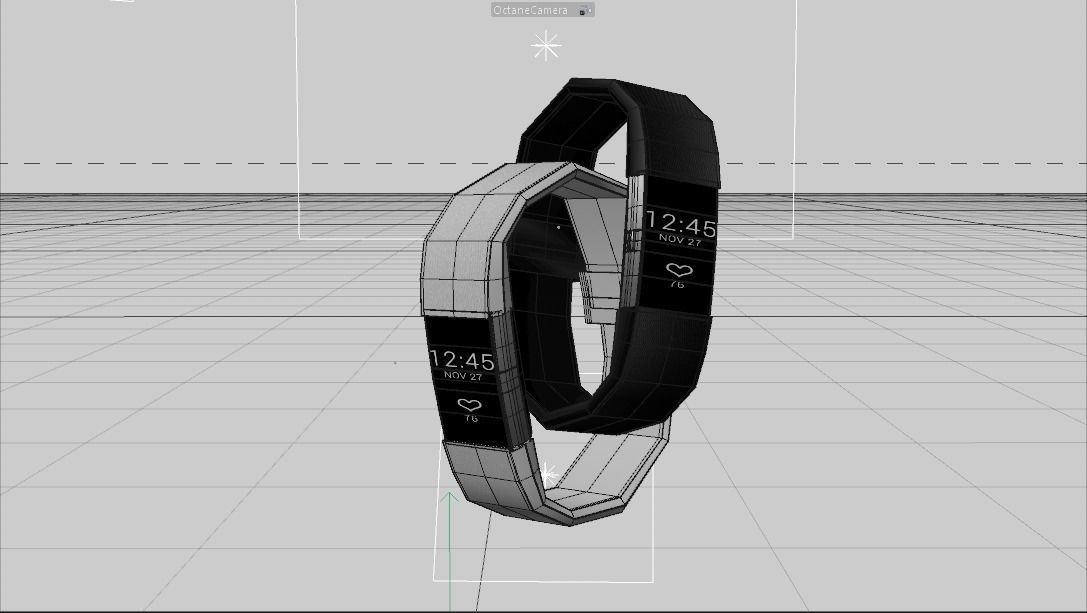 SMARTWATCH - MODELING 3D AND TEXTURING - LOW-POLY 2D MODEL Low-poly 3D model_4