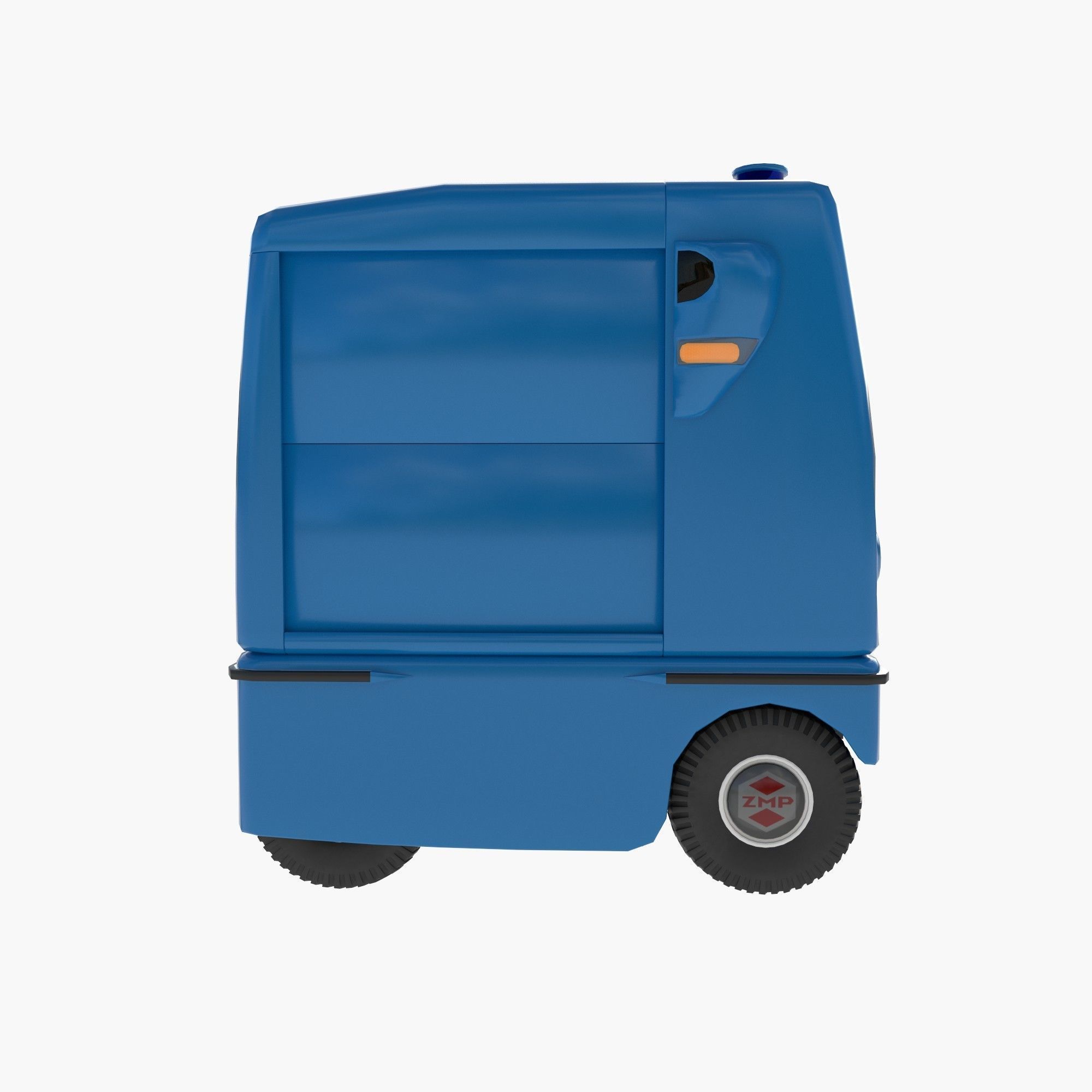 Japanese delivery robot Deliro with downward opening doors 3D model_13