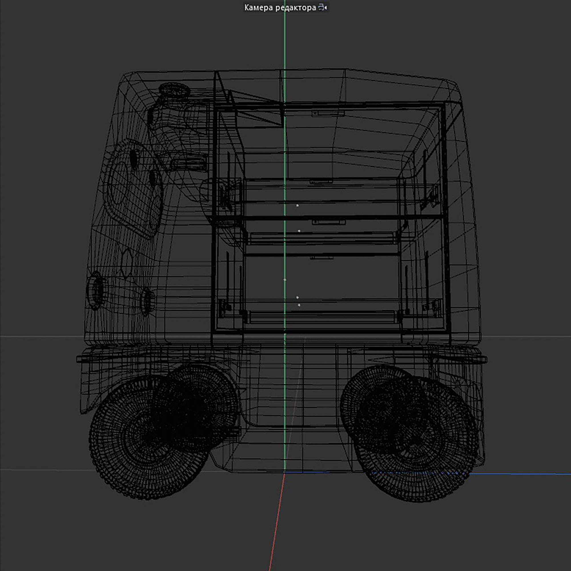 Japanese delivery robot Deliro with downward opening doors 3D model_21