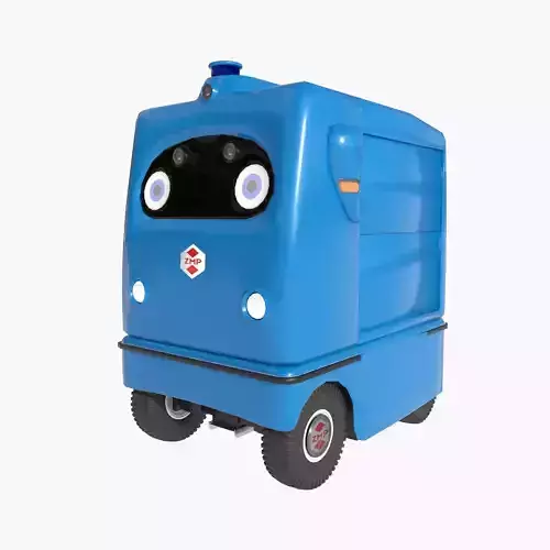 Japanese delivery robot Deliro with downward opening doors 3D model