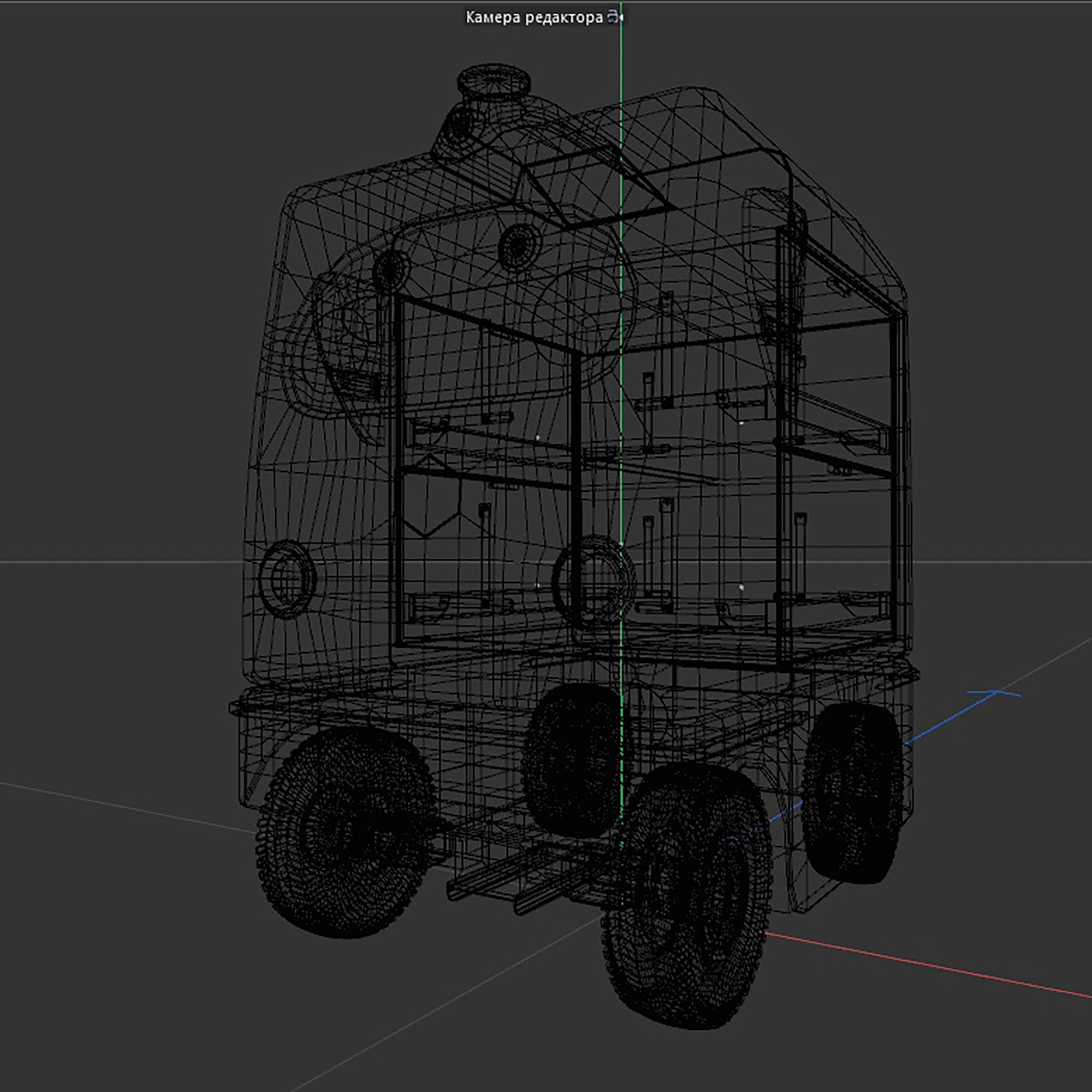 Japanese delivery robot Deliro with downward opening doors 3D model_22
