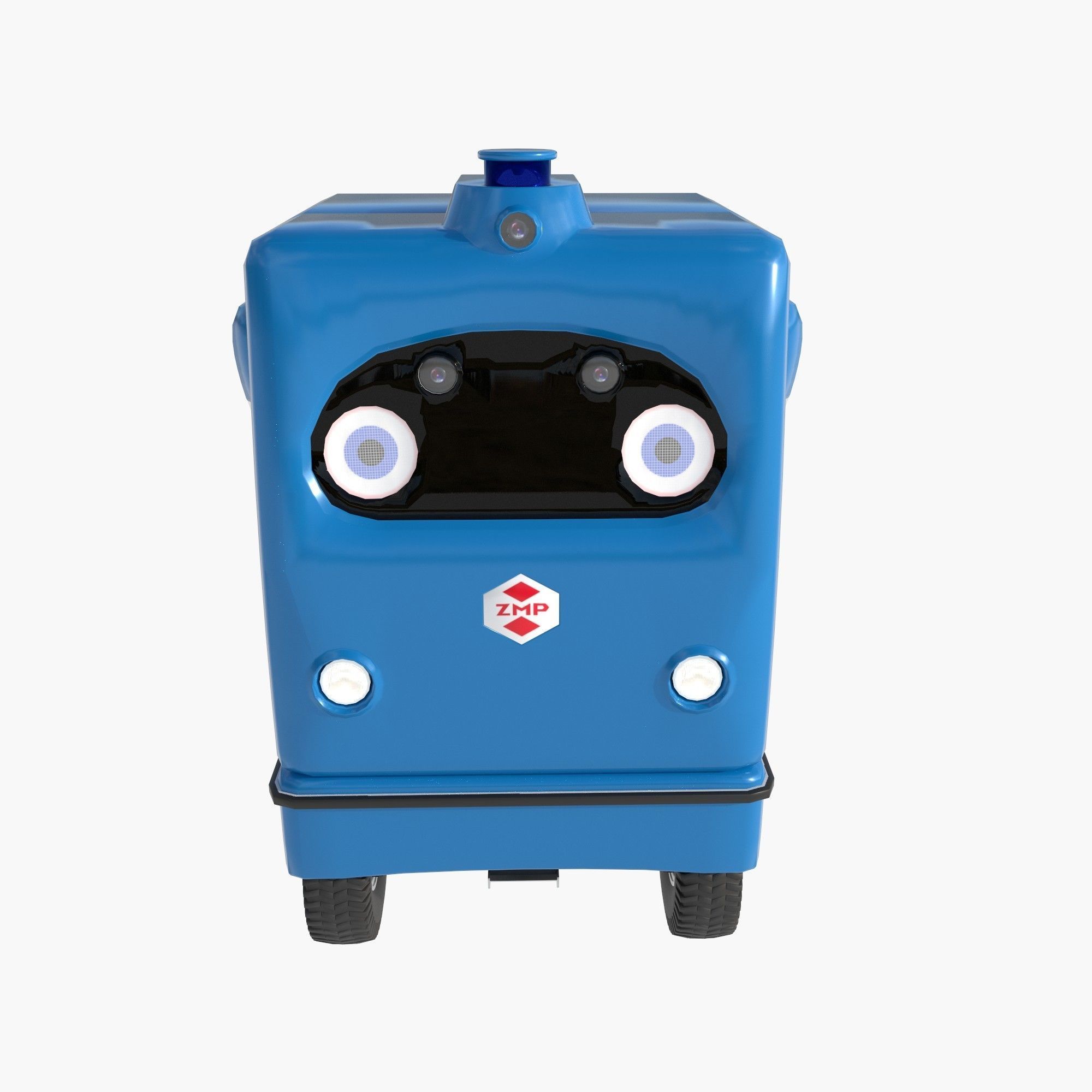 Japanese delivery robot Deliro with downward opening doors 3D model_11