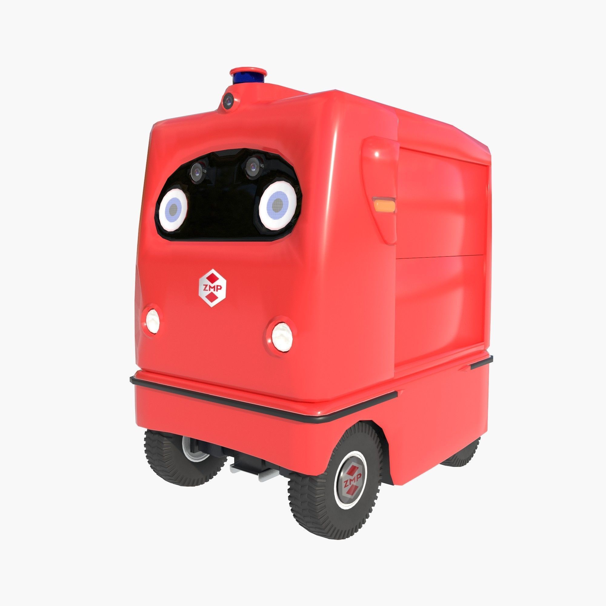 Japanese delivery robot Deliro with downward opening doors 3D model_3