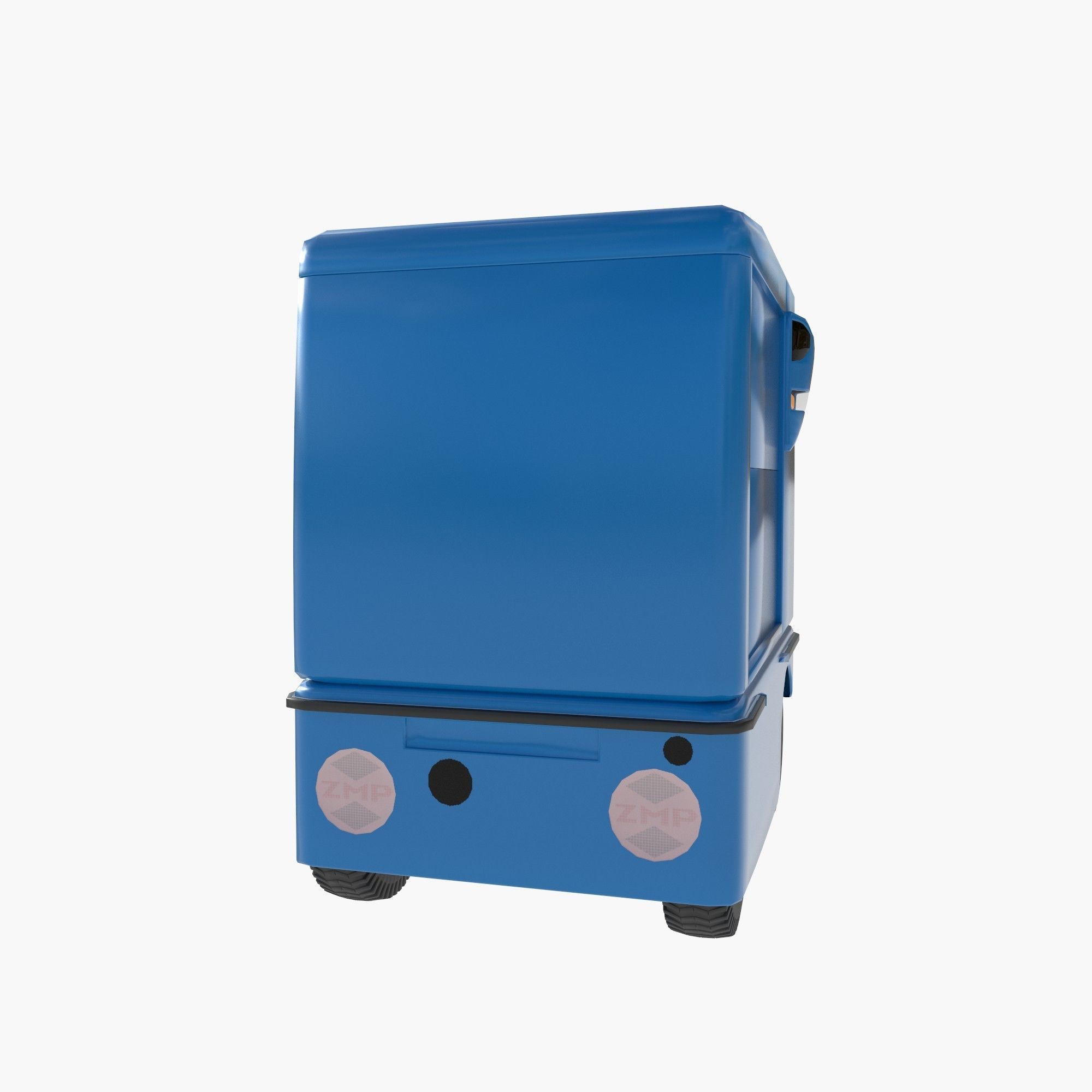 Japanese delivery robot Deliro with downward opening doors 3D model_12