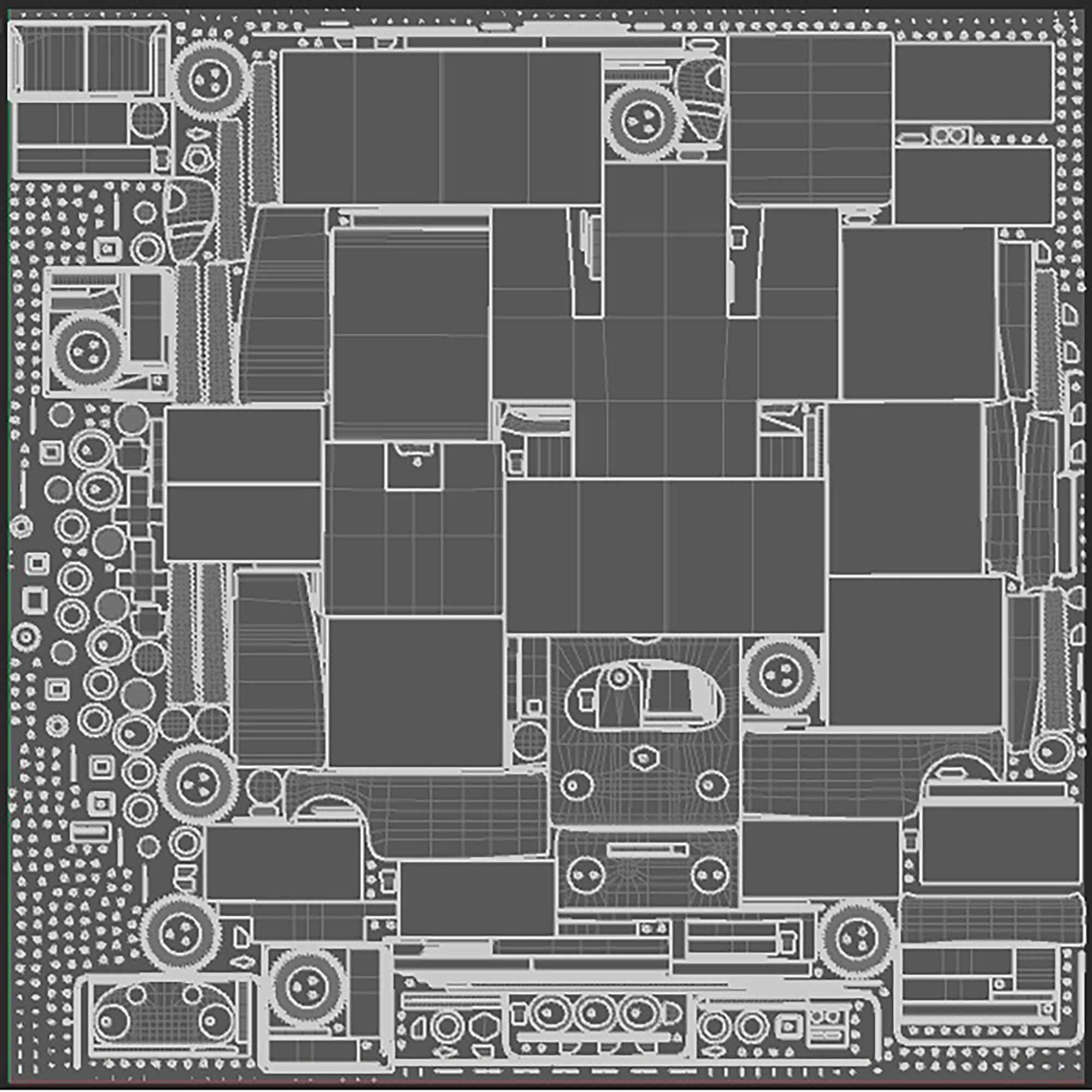 Japanese delivery robot Deliro with downward opening doors 3D model_23