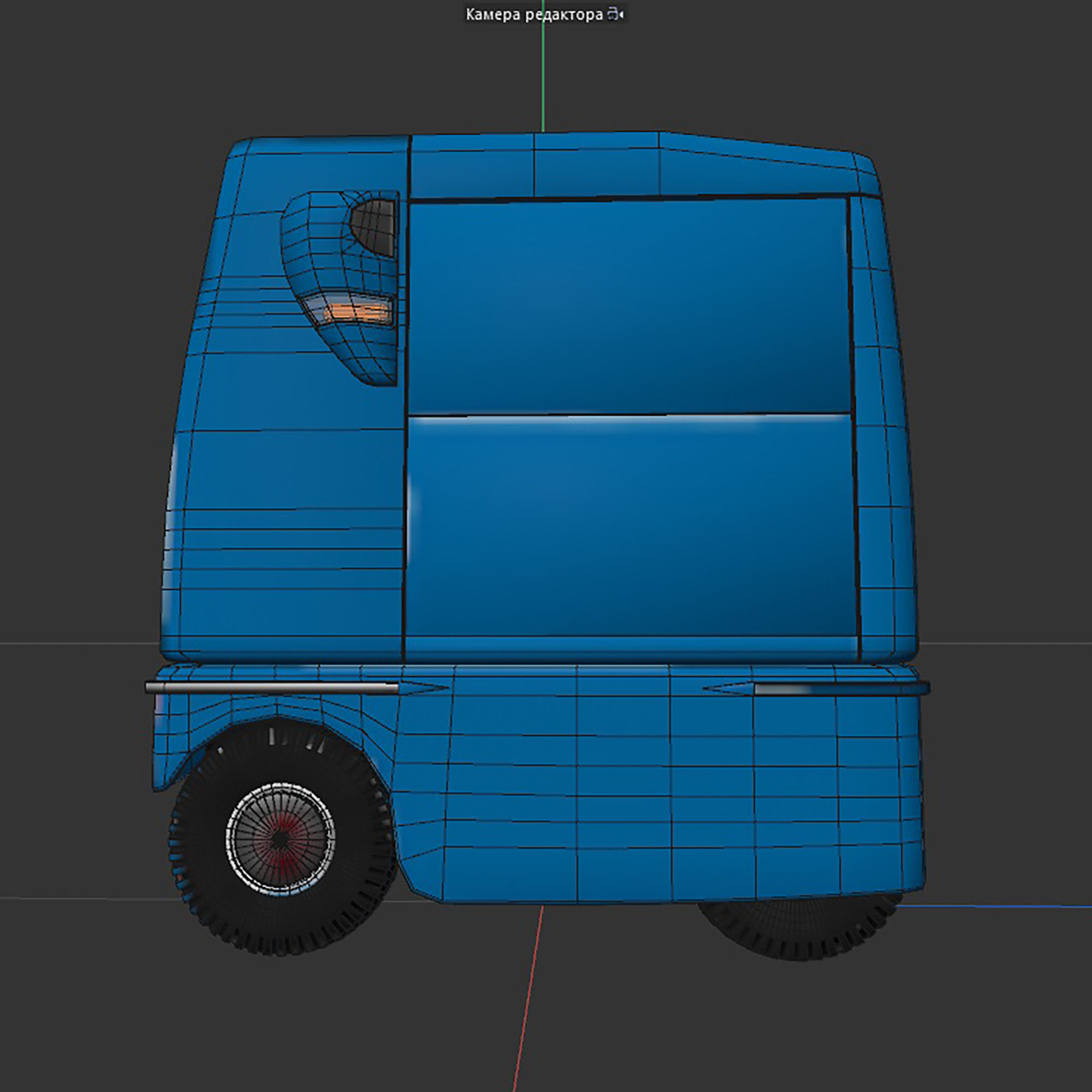 Japanese delivery robot Deliro with downward opening doors 3D model_20