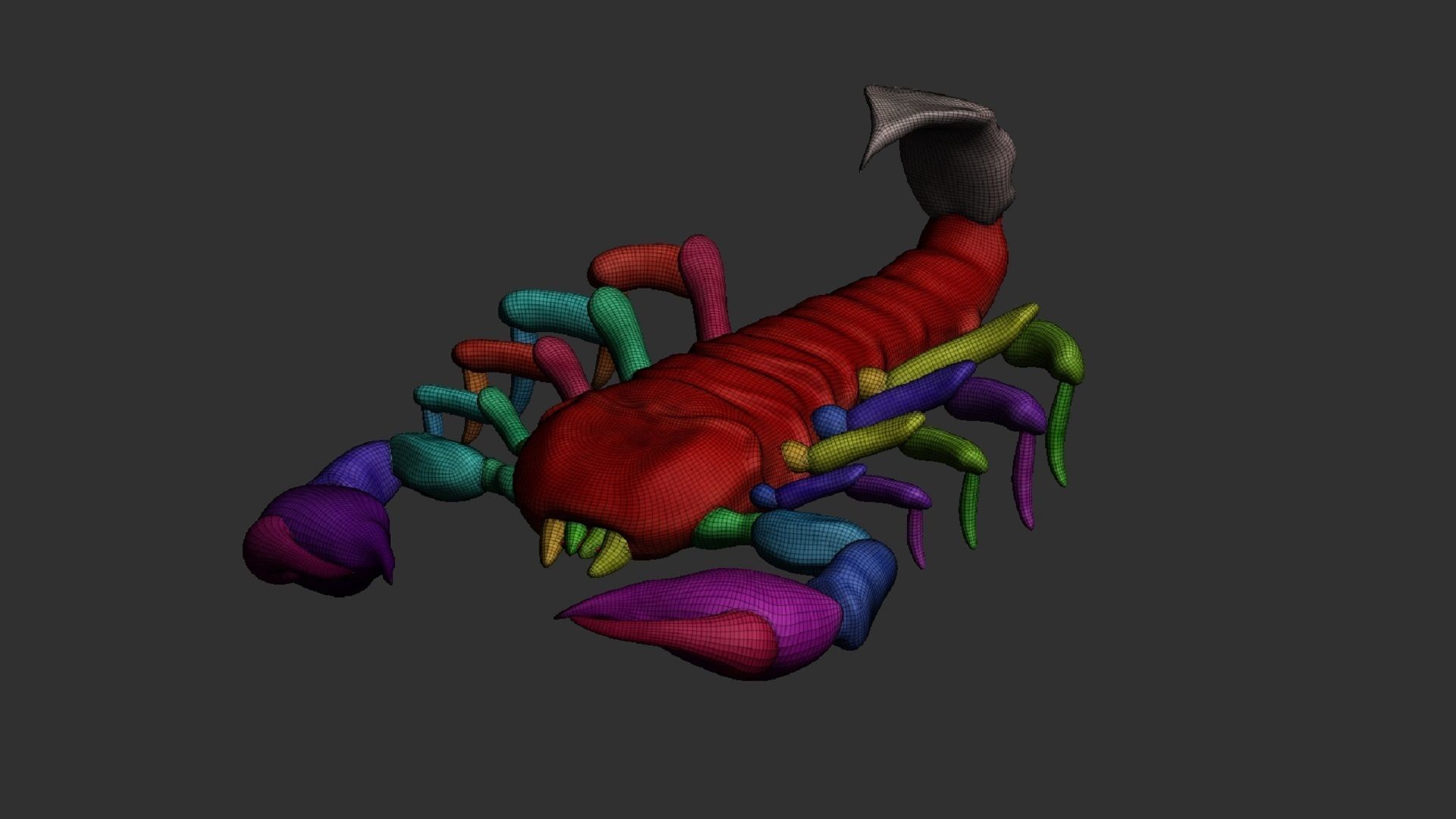 Scorpion Monster Low-poly 3D model_6
