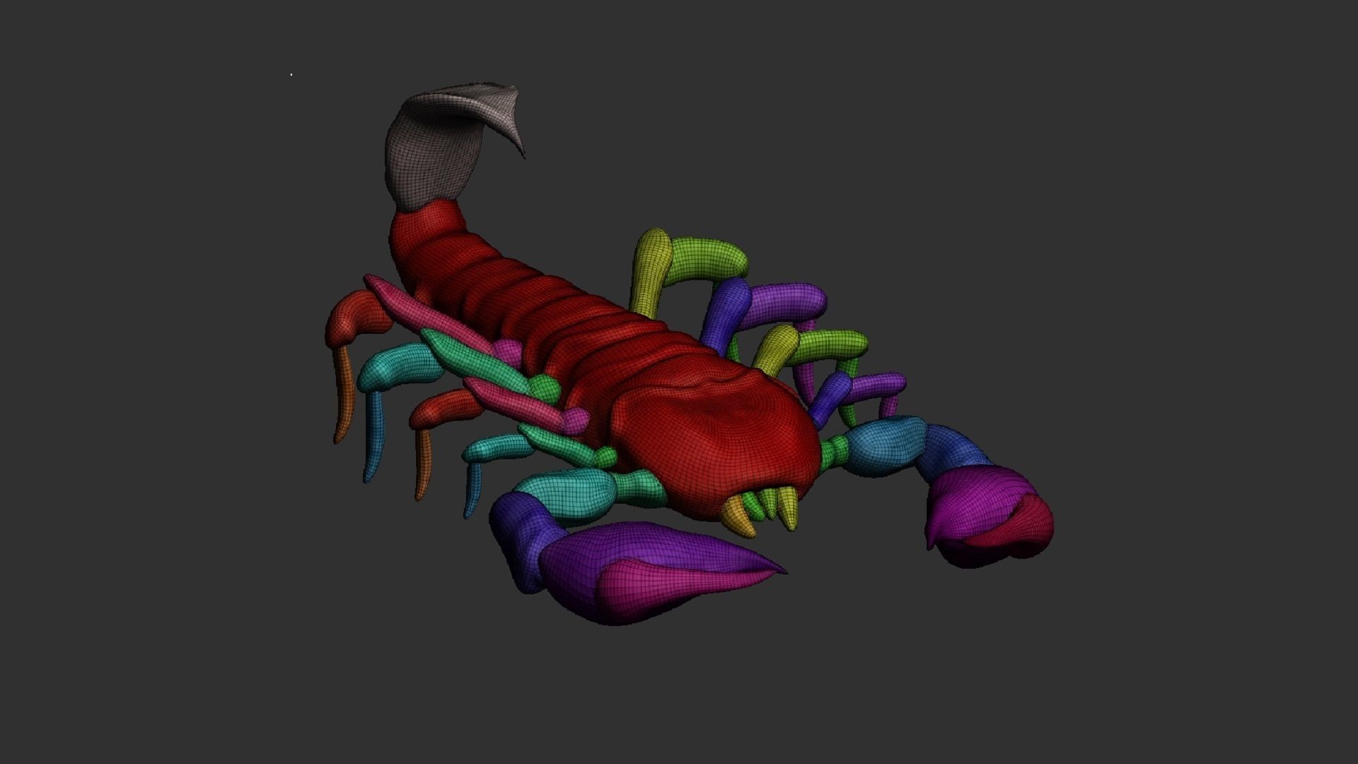 Scorpion Monster Low-poly 3D model_5