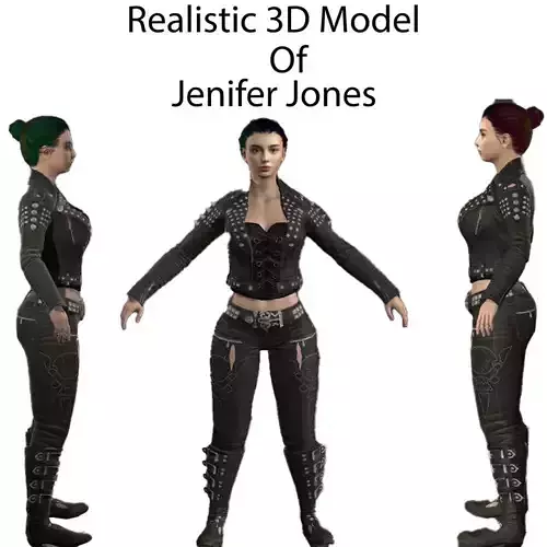  Jennifer Jones Low-poly 3D model