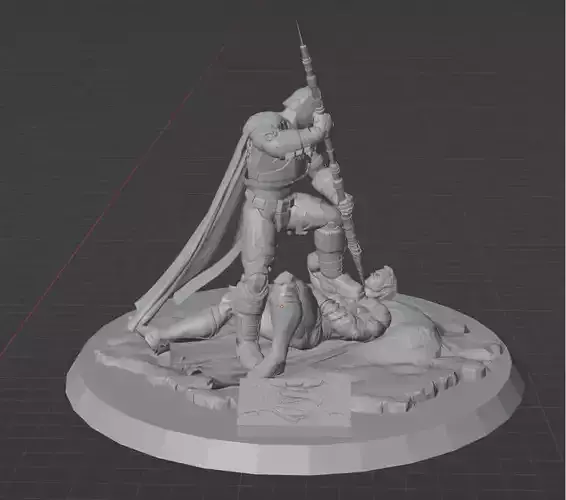 Batman V Superman Fight Diorama