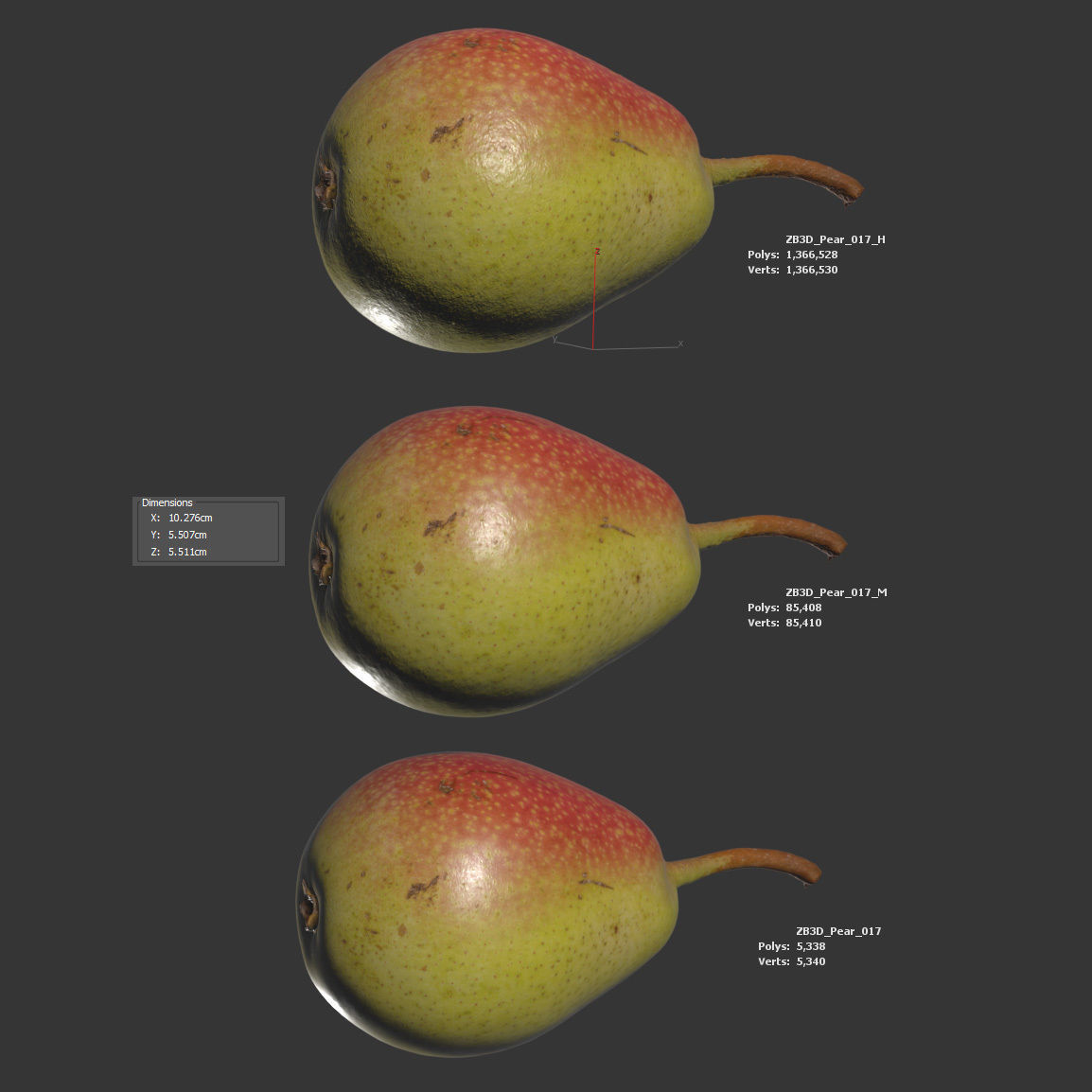 Pear  3D model_5