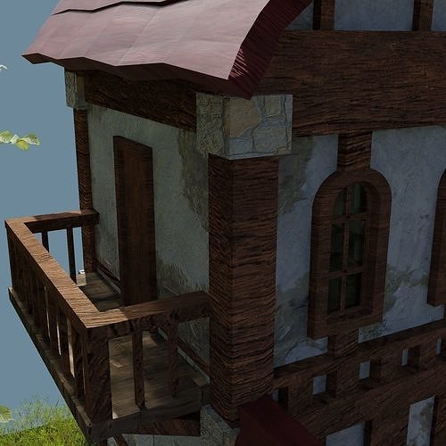Fantasy Townhouse 3D model 7