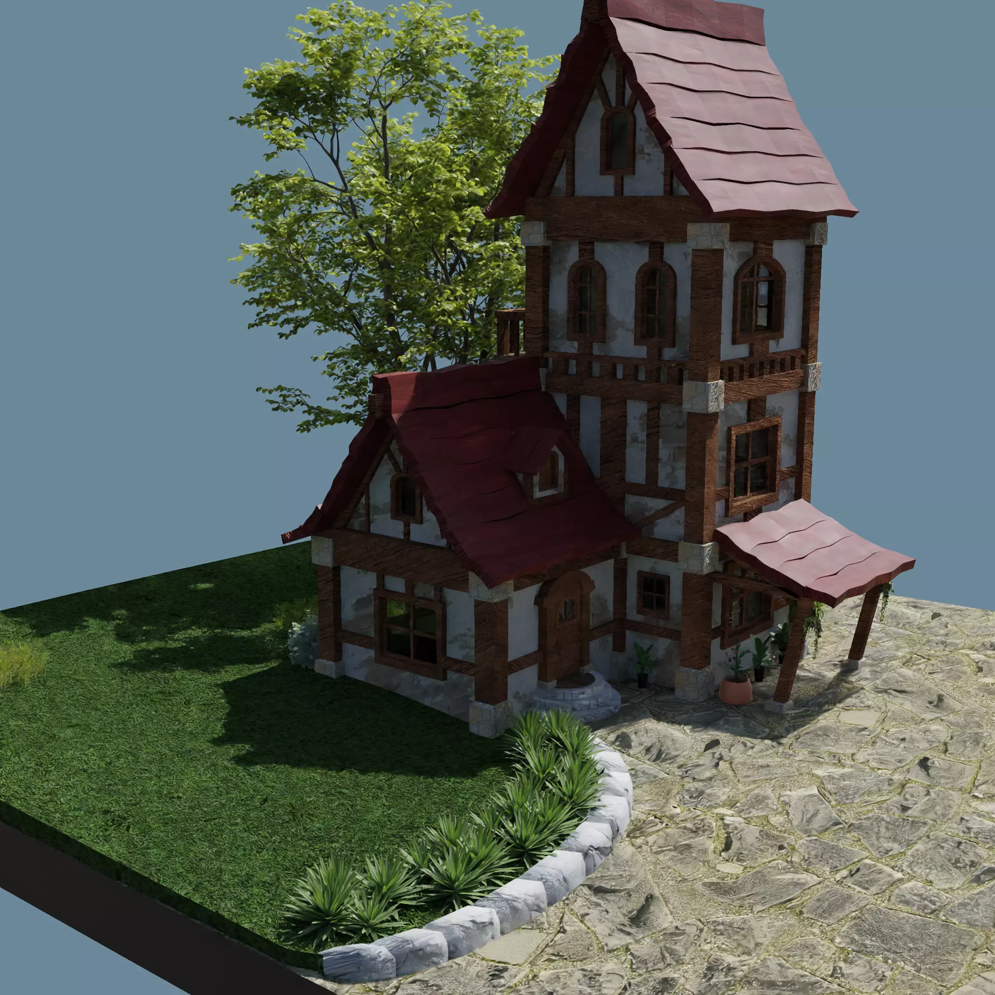 Fantasy Townhouse 3D model_0