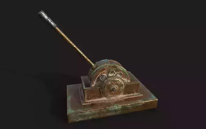 Game Ready Lever  Low-poly 3D model