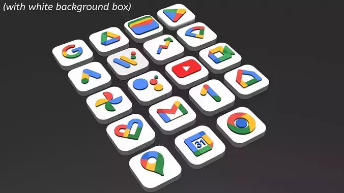 3D Google Apps Icons Pack