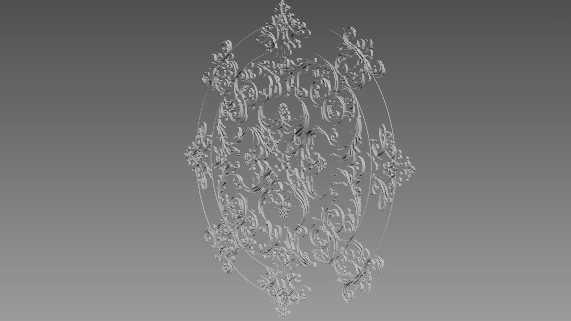 Decorative Rosette 3D model_5