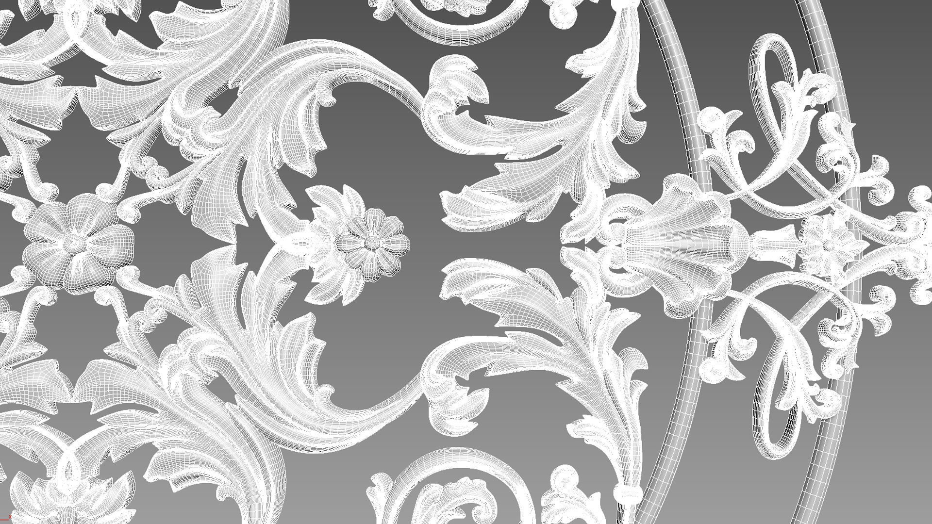 Decorative Rosette 3D model_9