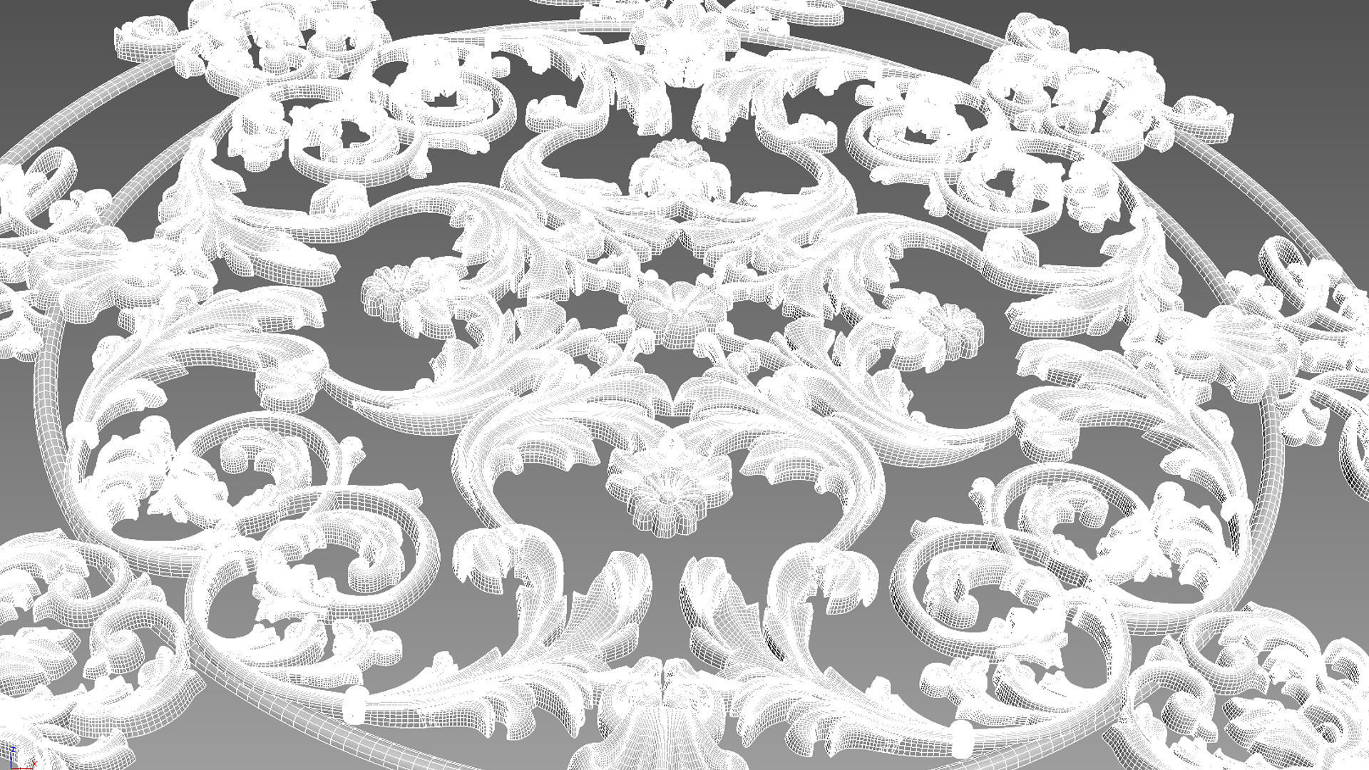 Decorative Rosette 3D model_8