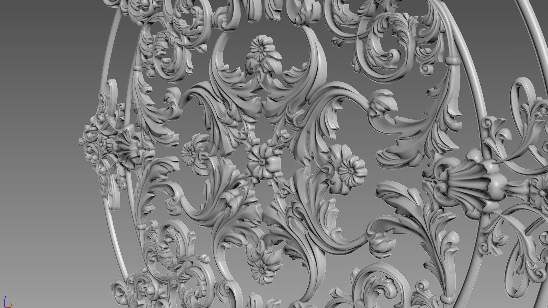 Decorative Rosette 3D model_7