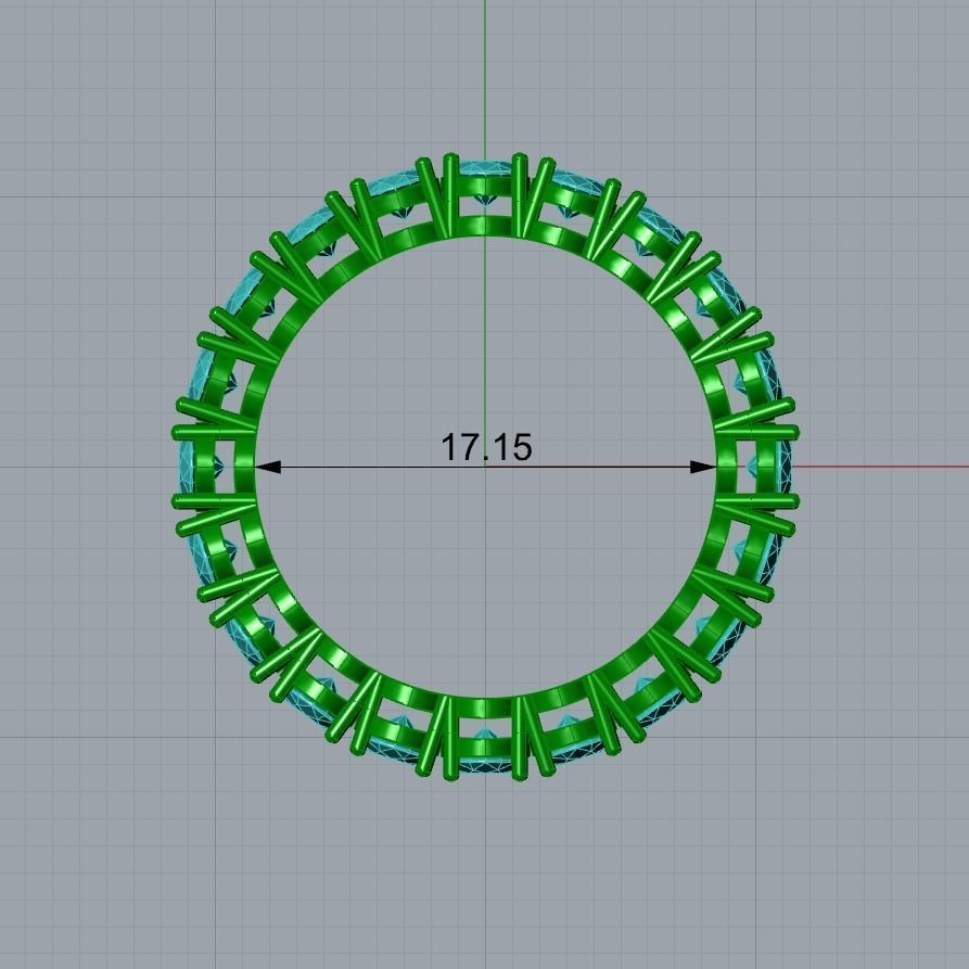 Oval cut ring Anel com Pedra Oval 3D print model_2