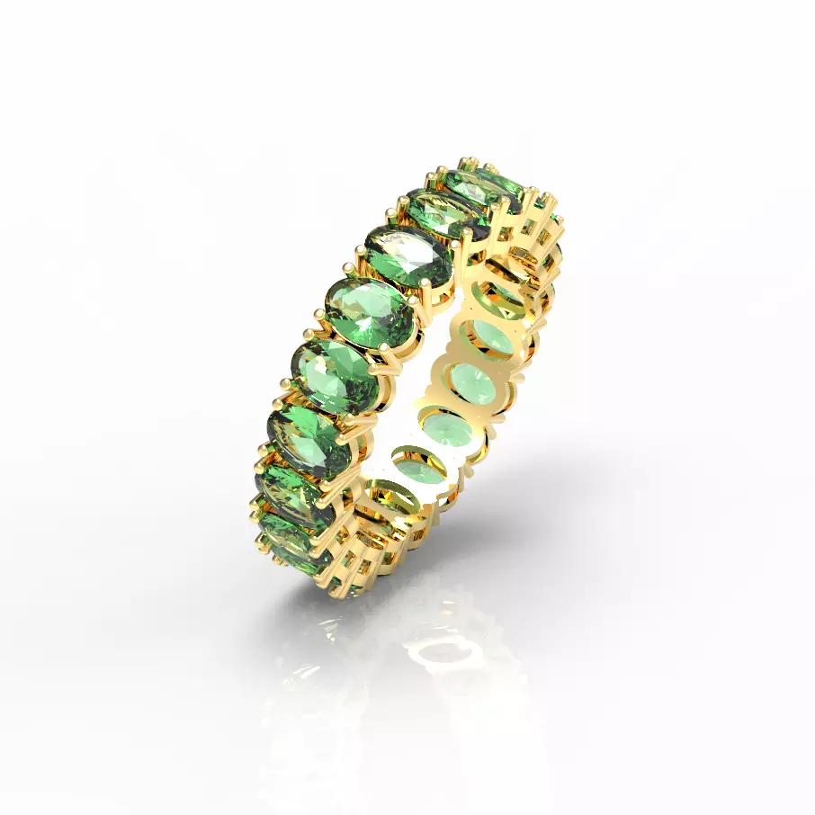 Oval cut ring Anel com Pedra Oval 3D print model_0