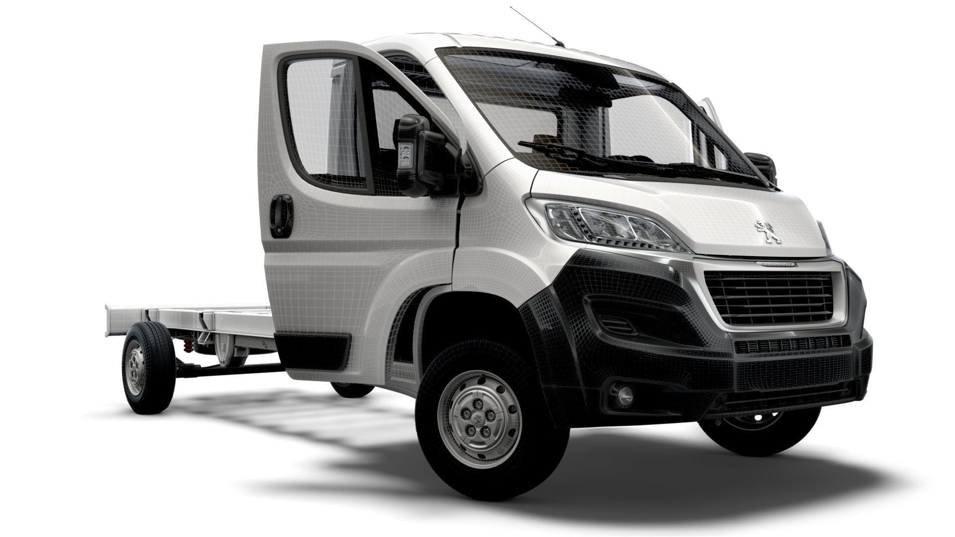 Peugeot Boxer Chassis Truck SCab 4300WB HQInterior 2023 3D model_12