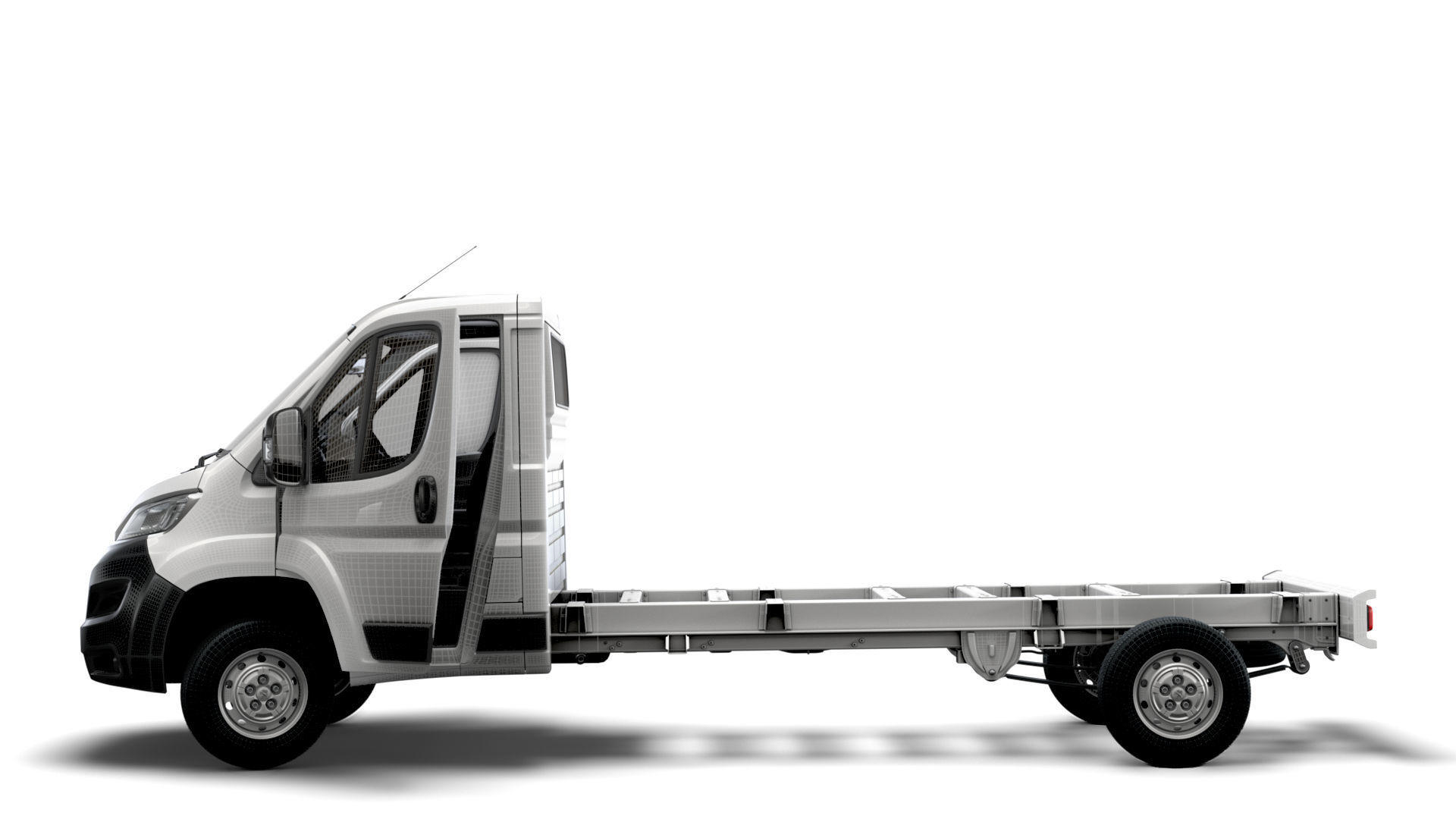 Peugeot Boxer Chassis Truck SCab 4300WB HQInterior 2023 3D model_16