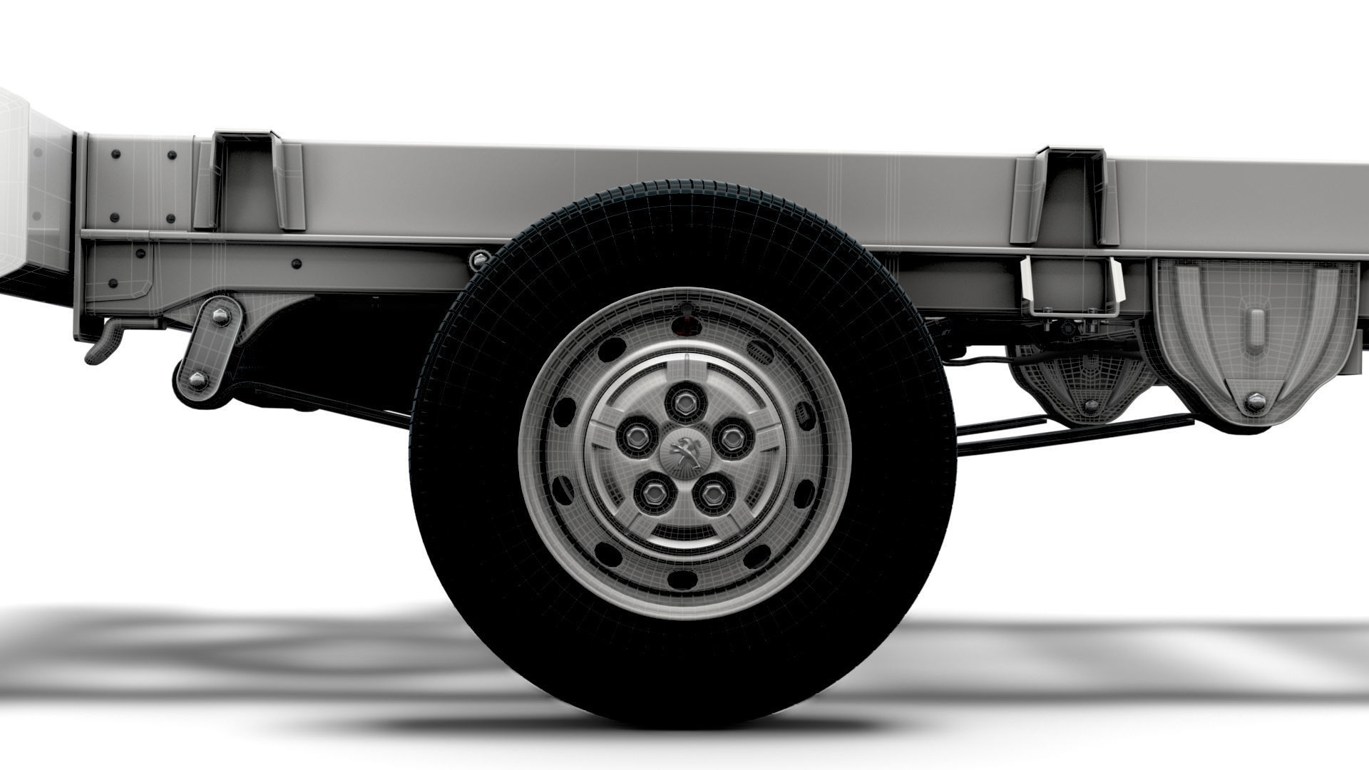 Peugeot Boxer Chassis Truck SCab 4300WB HQInterior 2023 3D model_21