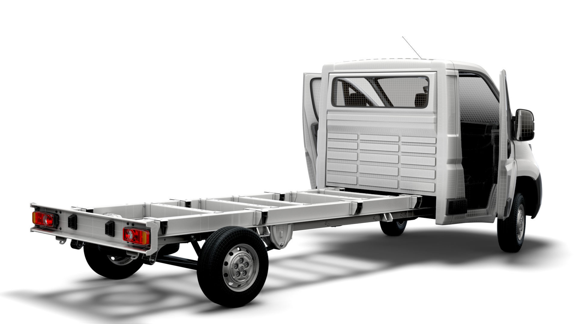 Peugeot Boxer Chassis Truck SCab 4300WB HQInterior 2023 3D model_14