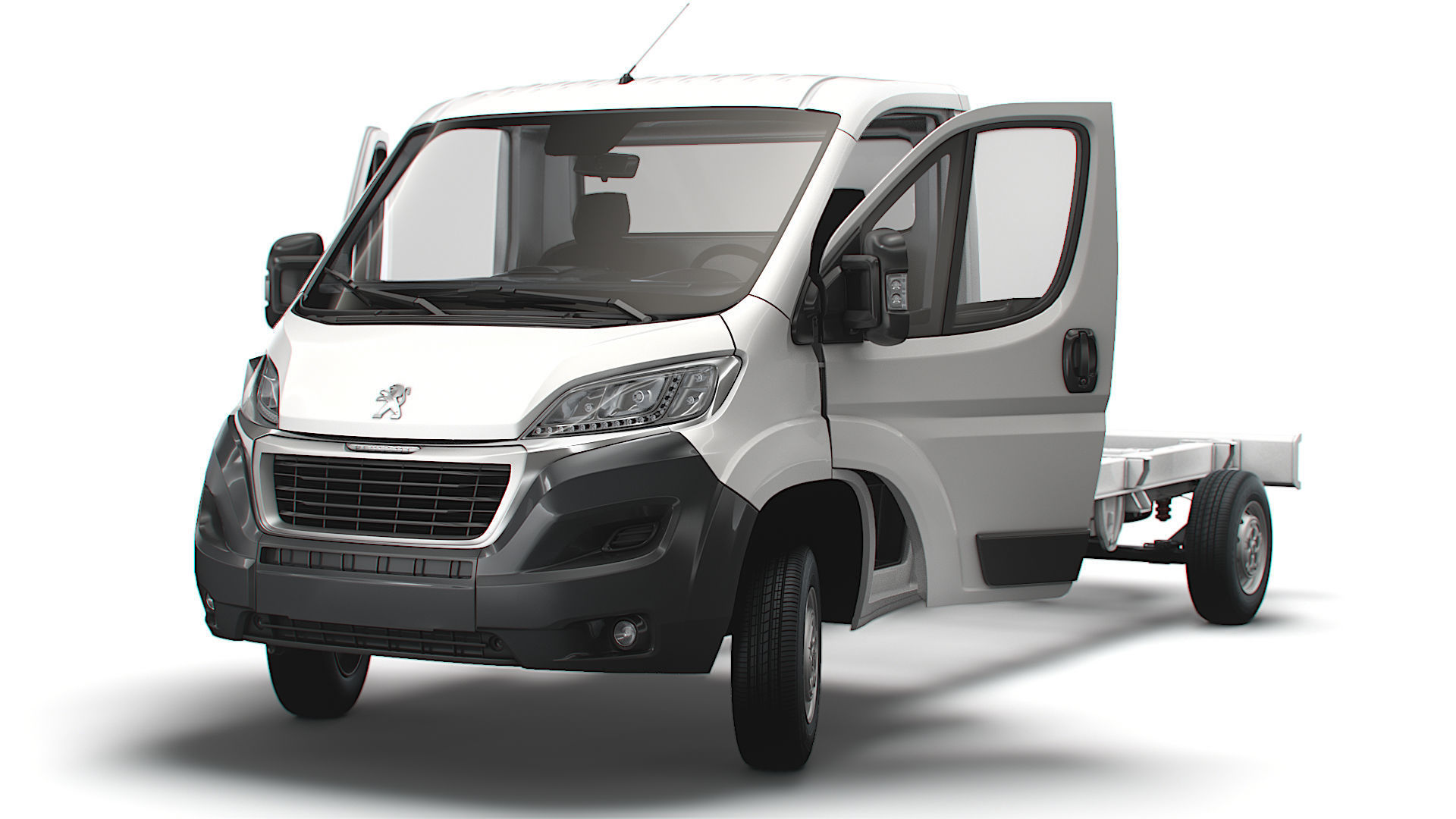 Peugeot Boxer Chassis Truck SCab 4300WB HQInterior 2023 3D model_8