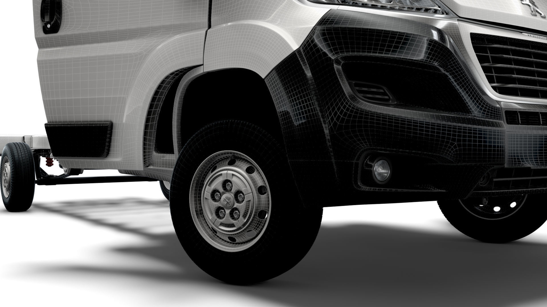 Peugeot Boxer Chassis Truck SCab 4300WB HQInterior 2023 3D model_17