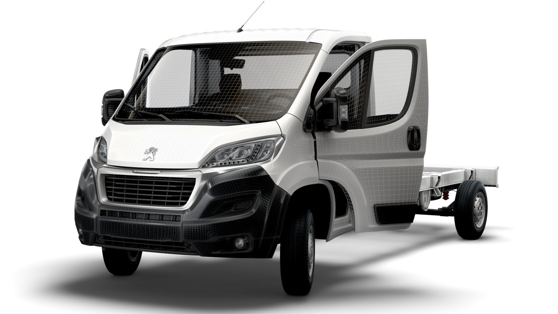 Peugeot Boxer Chassis Truck SCab 4300WB HQInterior 2023 3D model_20