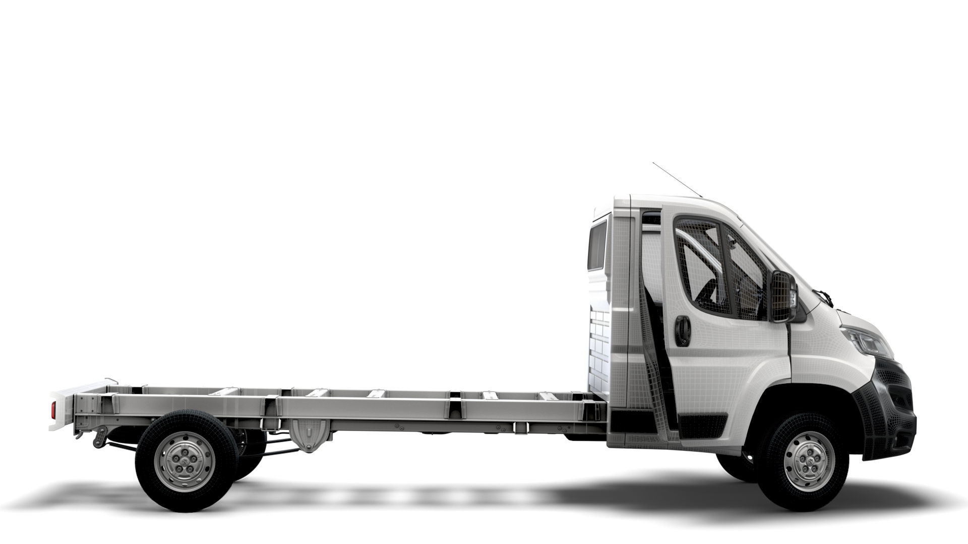 Peugeot Boxer Chassis Truck SCab 4300WB HQInterior 2023 3D model_13