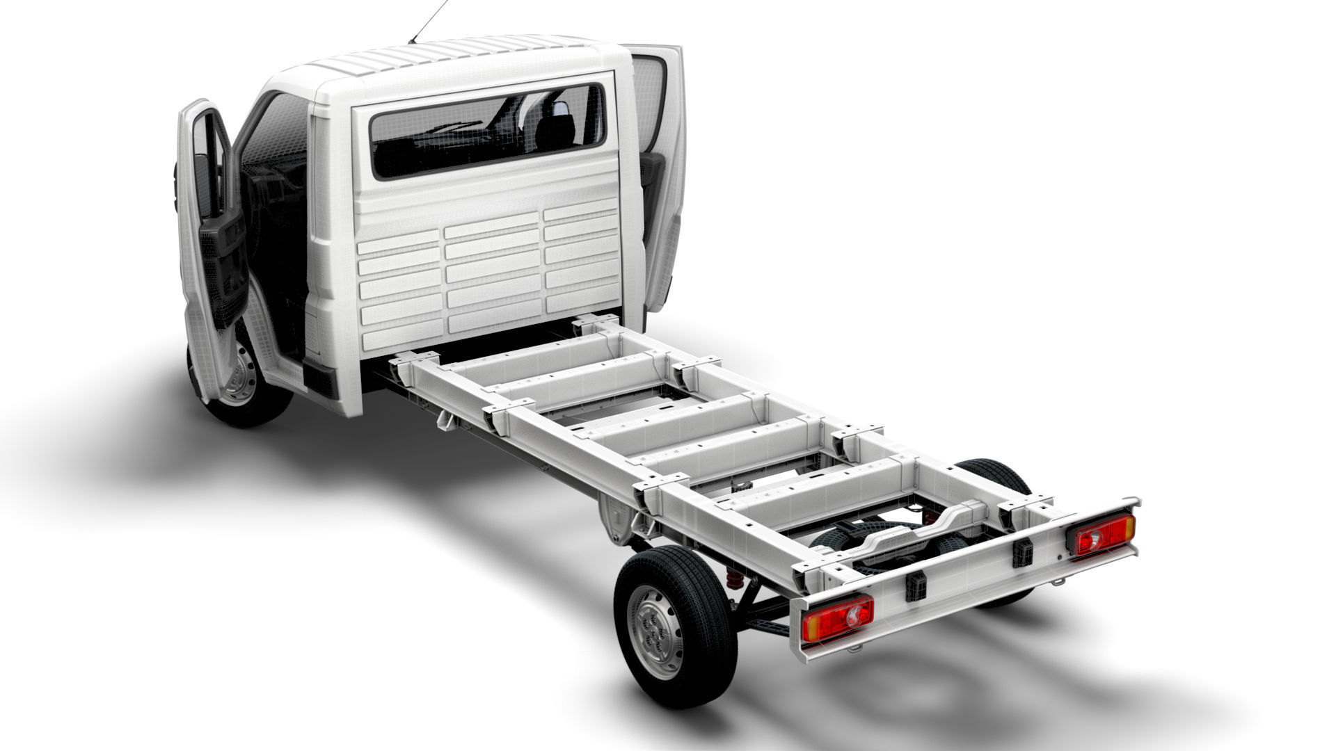 Peugeot Boxer Chassis Truck SCab 4300WB HQInterior 2023 3D model_15