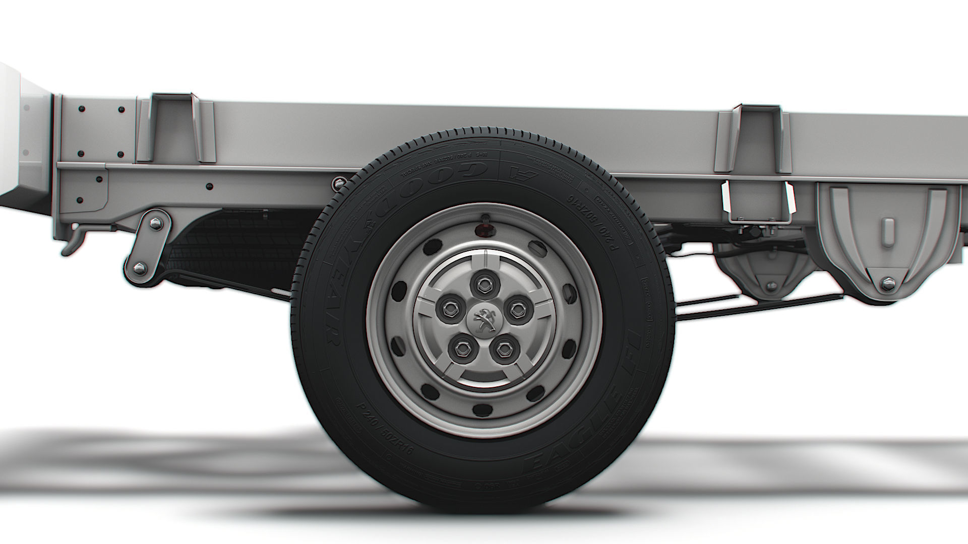 Peugeot Boxer Chassis Truck SCab 4300WB HQInterior 2023 3D model_9