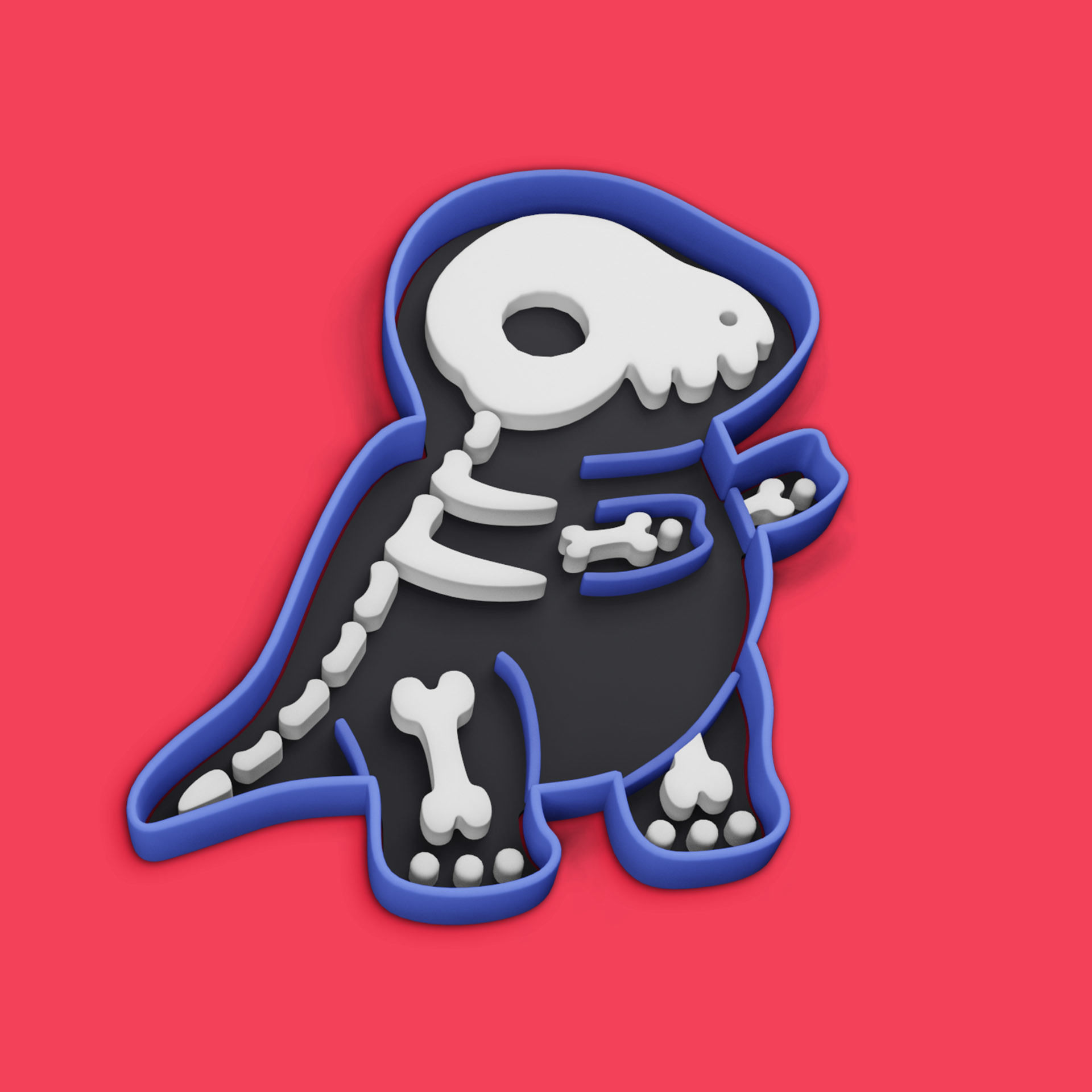 DINOSAUR COOKIE CUTTER SET 3D print model_8