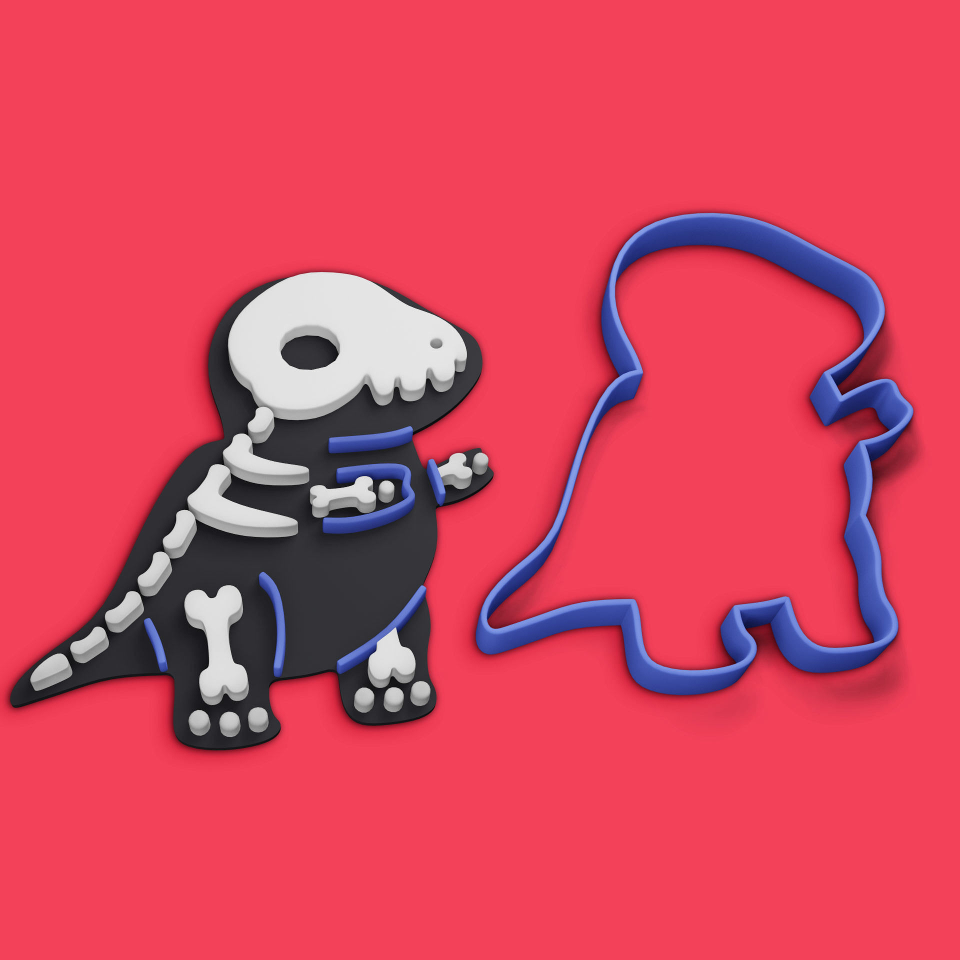 DINOSAUR COOKIE CUTTER SET 3D print model_7