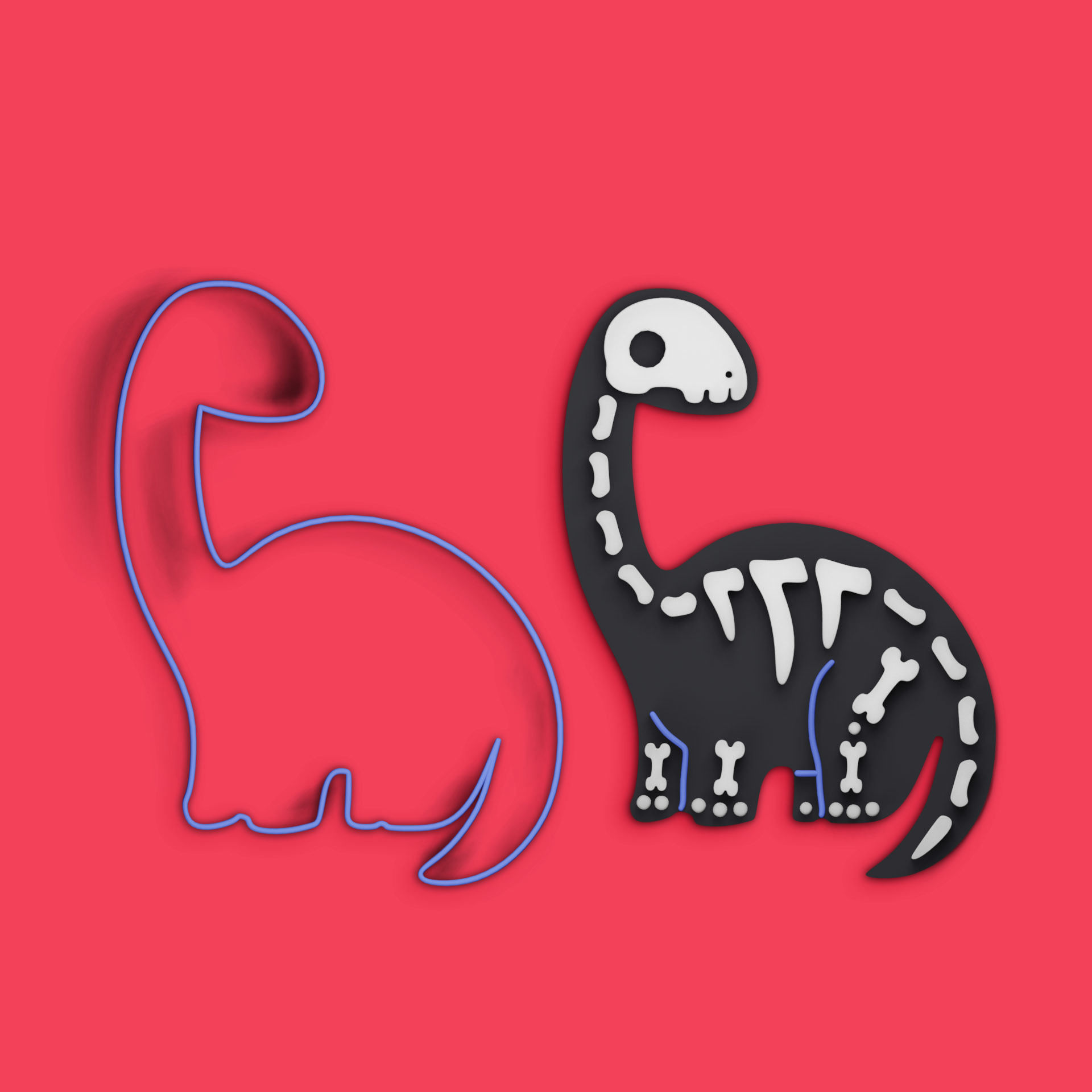 DINOSAUR COOKIE CUTTER SET 3D print model_2