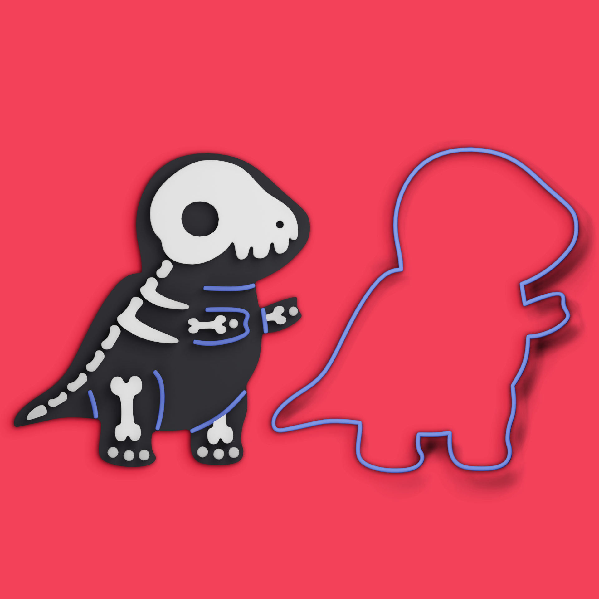 DINOSAUR COOKIE CUTTER SET 3D print model_6