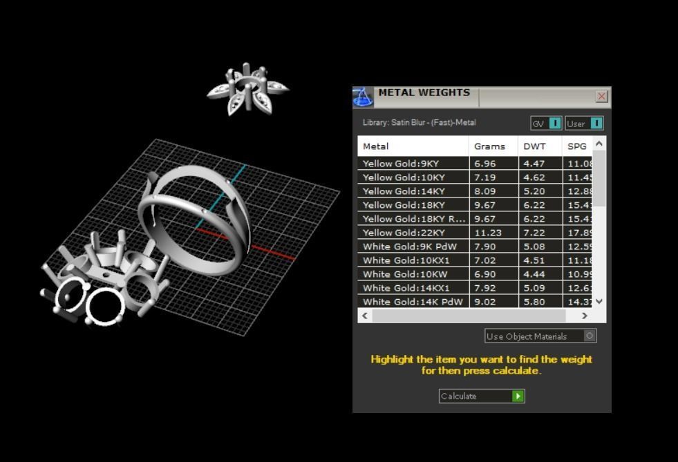 ring stone cabochon 3D print model_3