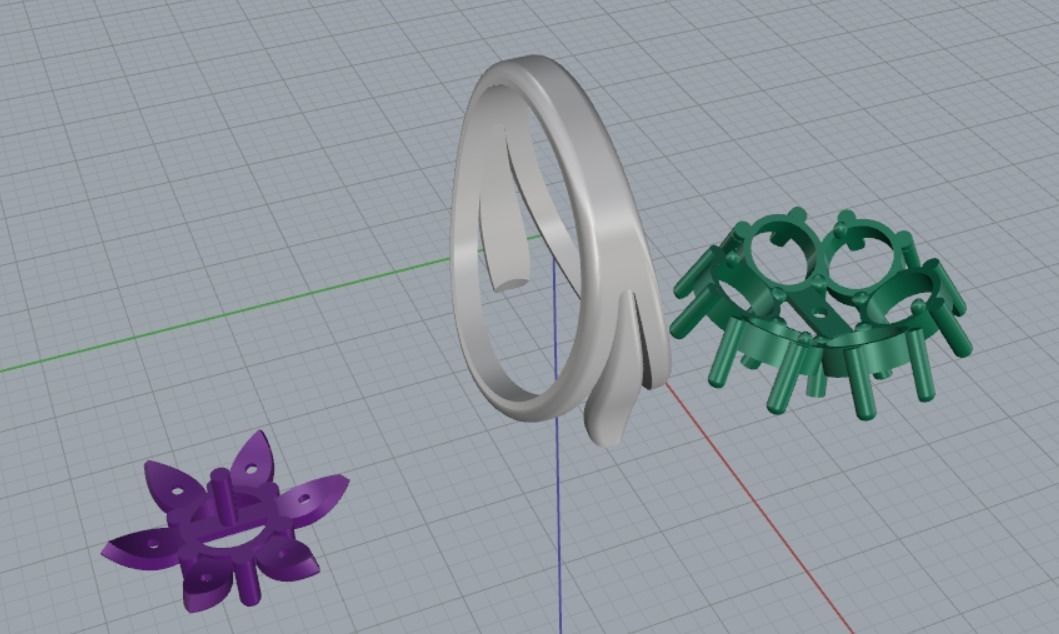 ring stone cabochon 3D print model_9
