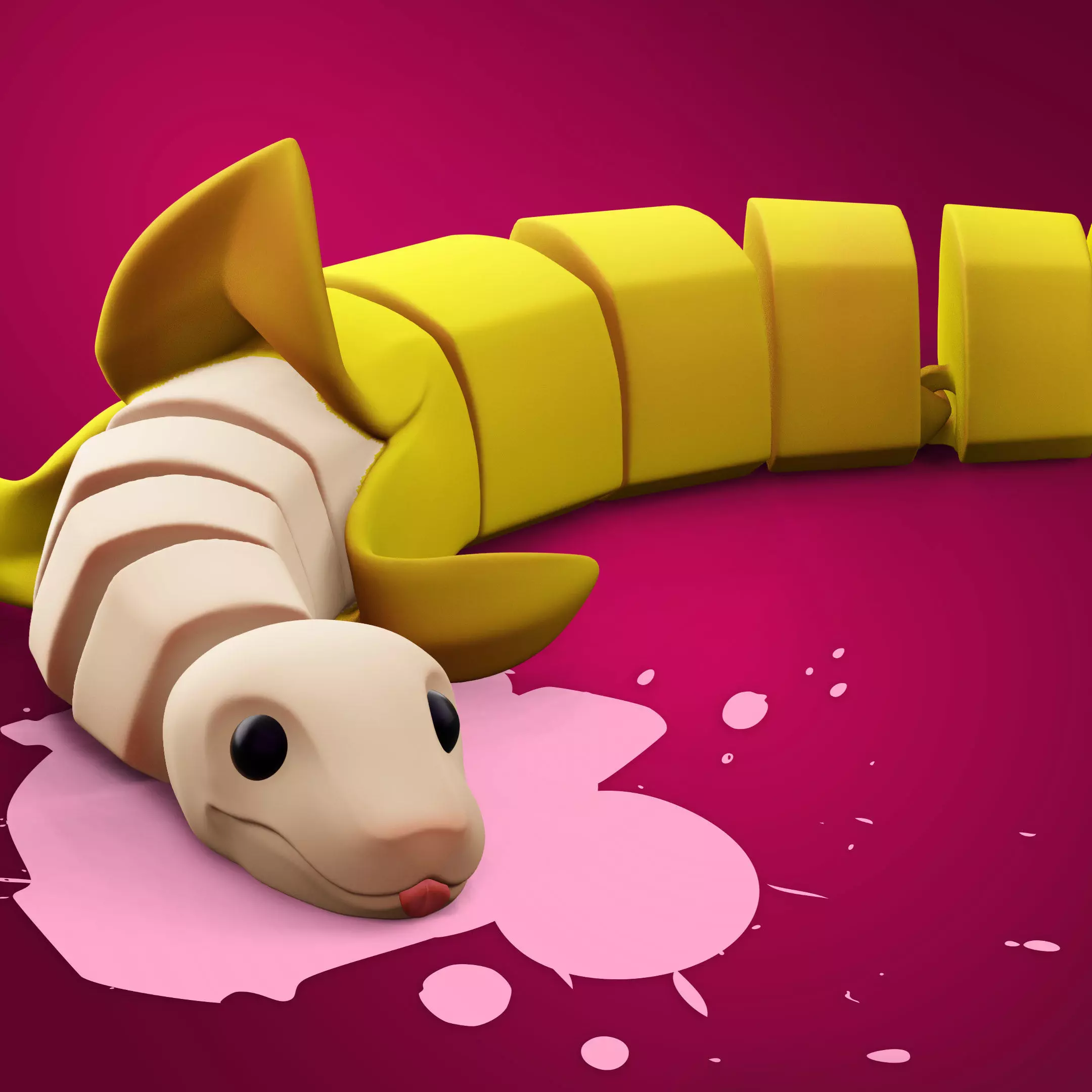 FLEXI SNAKE BANAN 3D print model_0