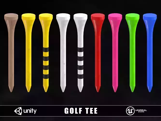 Golf Tee Low-poly 3D model