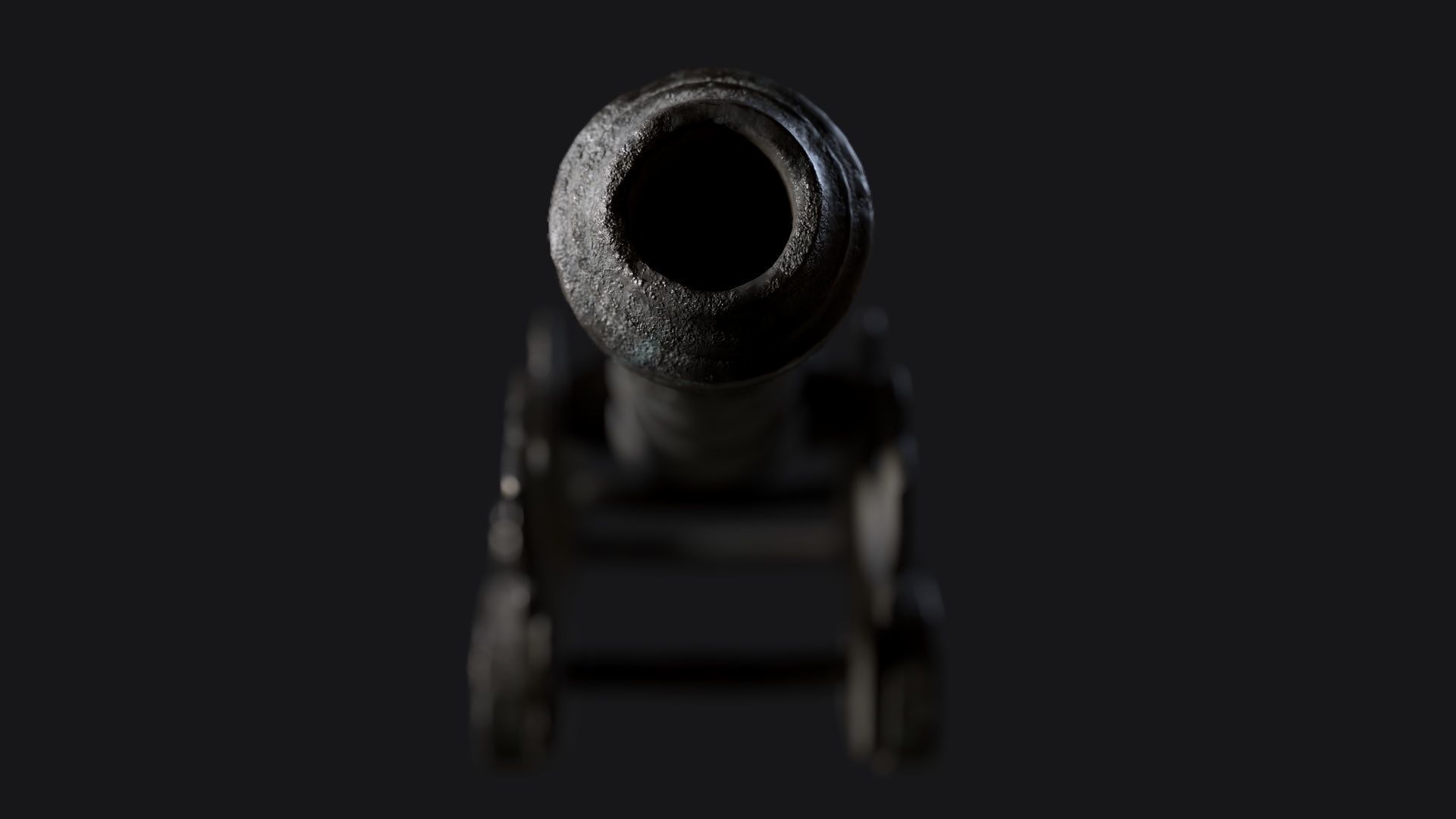 Medieval Artillery Gun Low-poly 3D model_8
