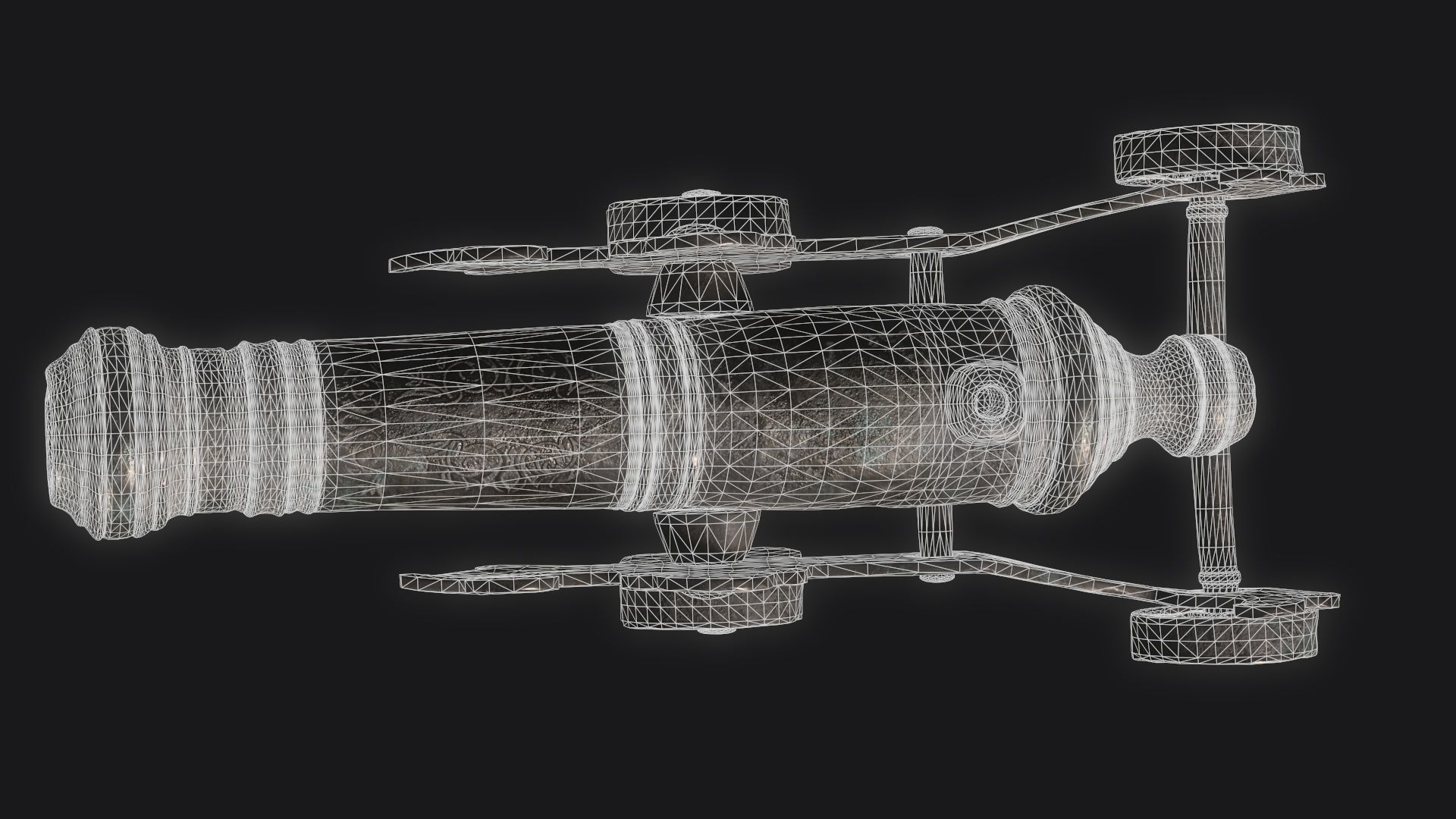 Medieval Artillery Gun Low-poly 3D model_20