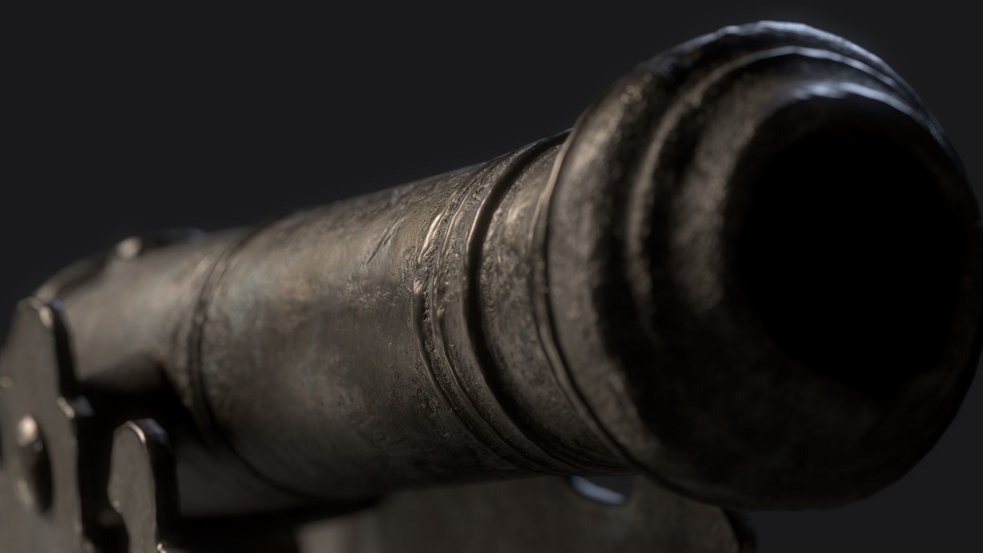 Medieval Artillery Gun Low-poly 3D model_13